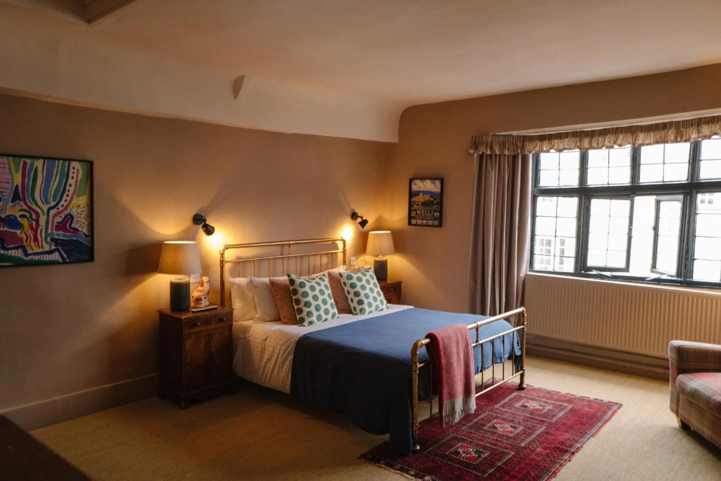 Bed in The Crown at Wells, Somerset