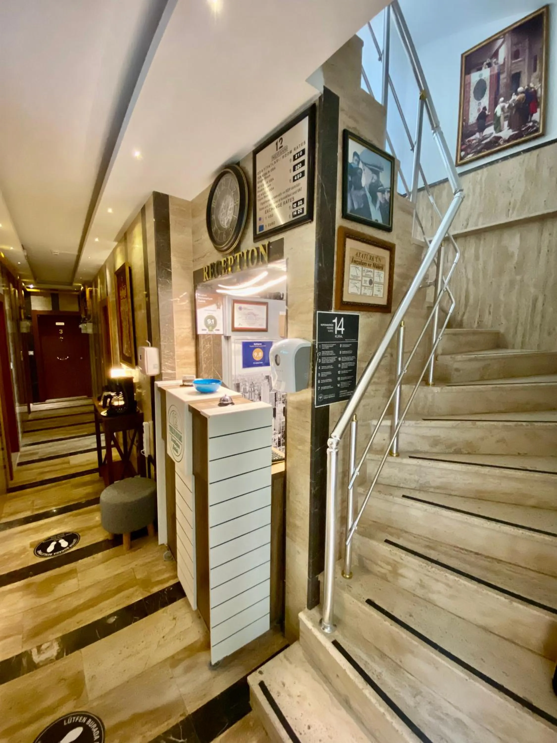 Lobby or reception in 12 rooms hotel