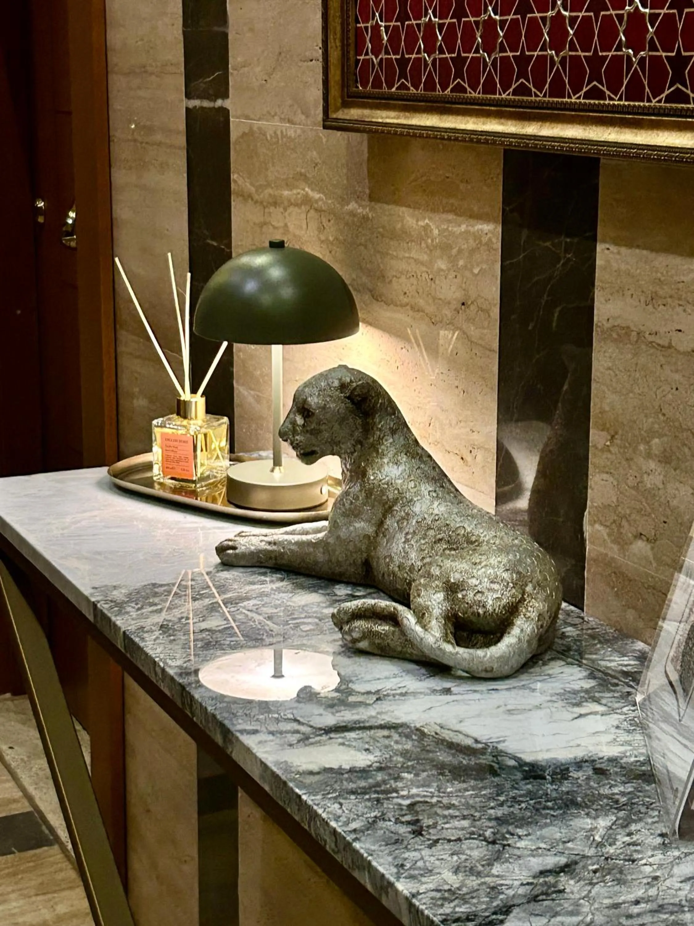 Decorative detail in 12 rooms hotel