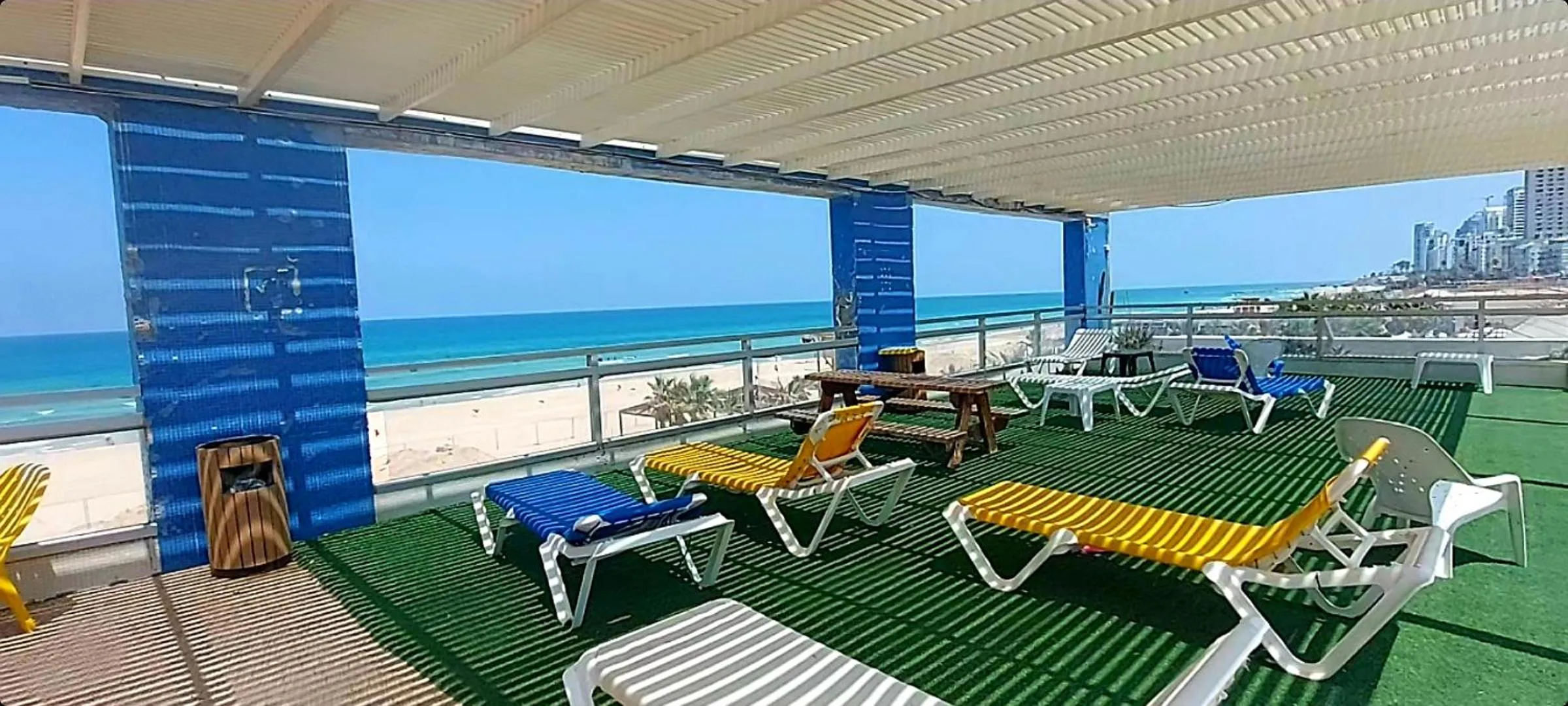 Balcony/Terrace in Apart Hotel TLV/Bat Yam Beach Front 1207
