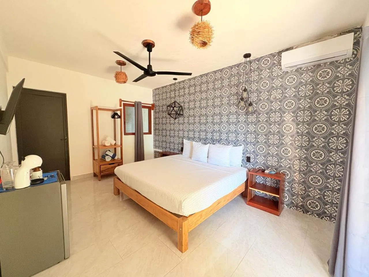 Bed in Hotel Isabella Bacalar Lake Front