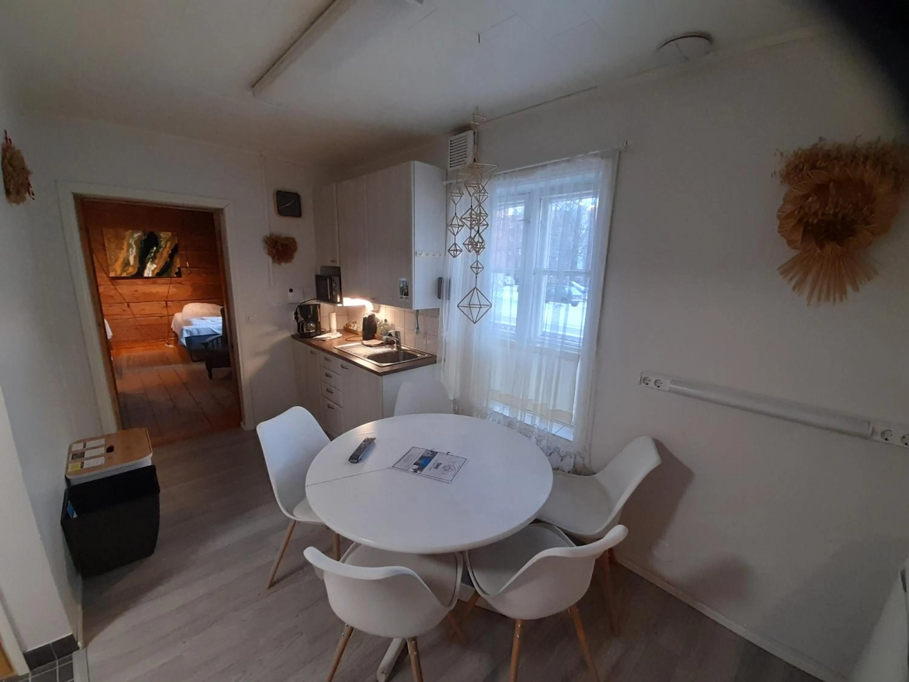 kitchen in LAURI Historical Log House Manor