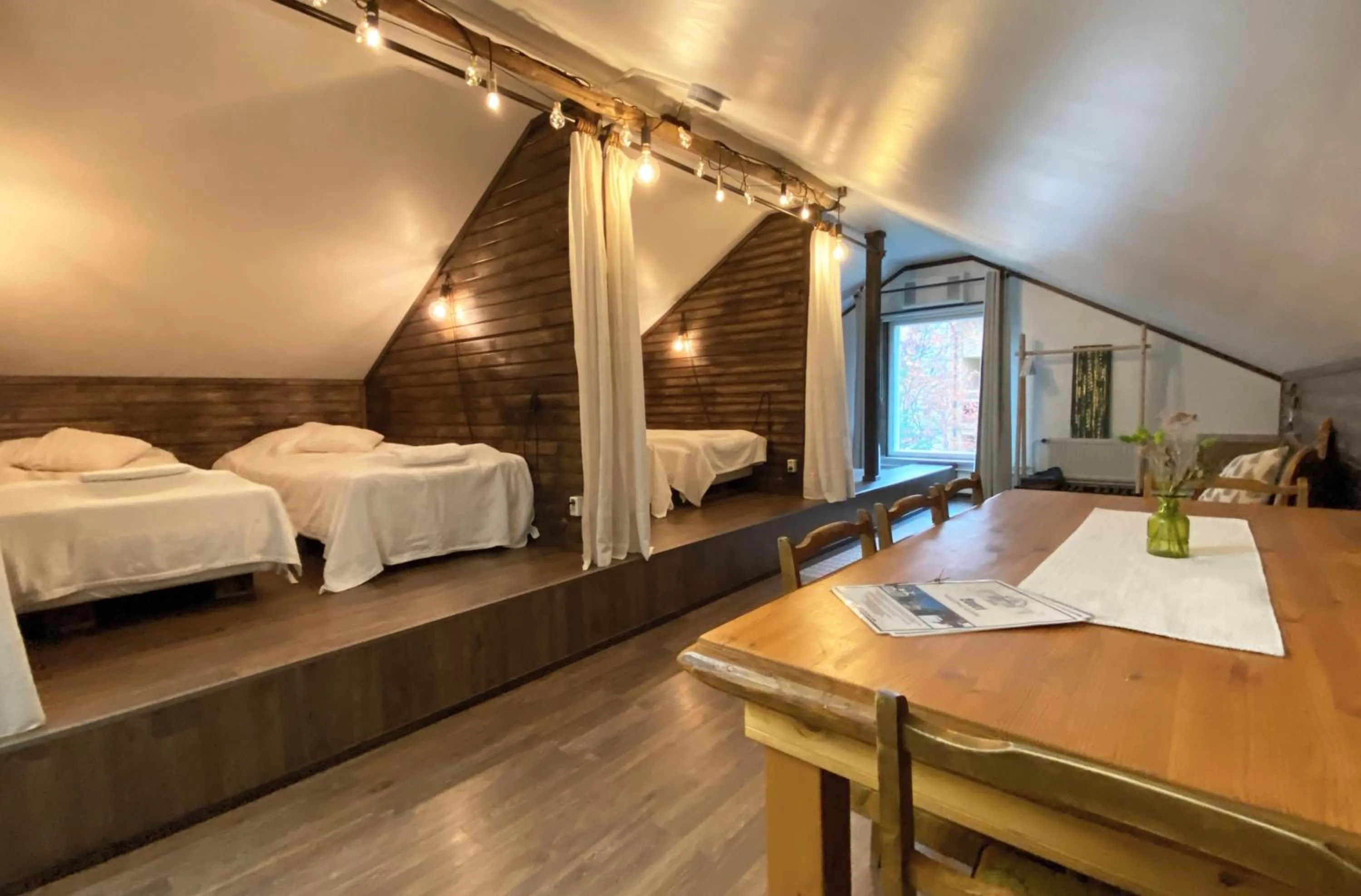 Bed in LAURI Historical Log House Manor