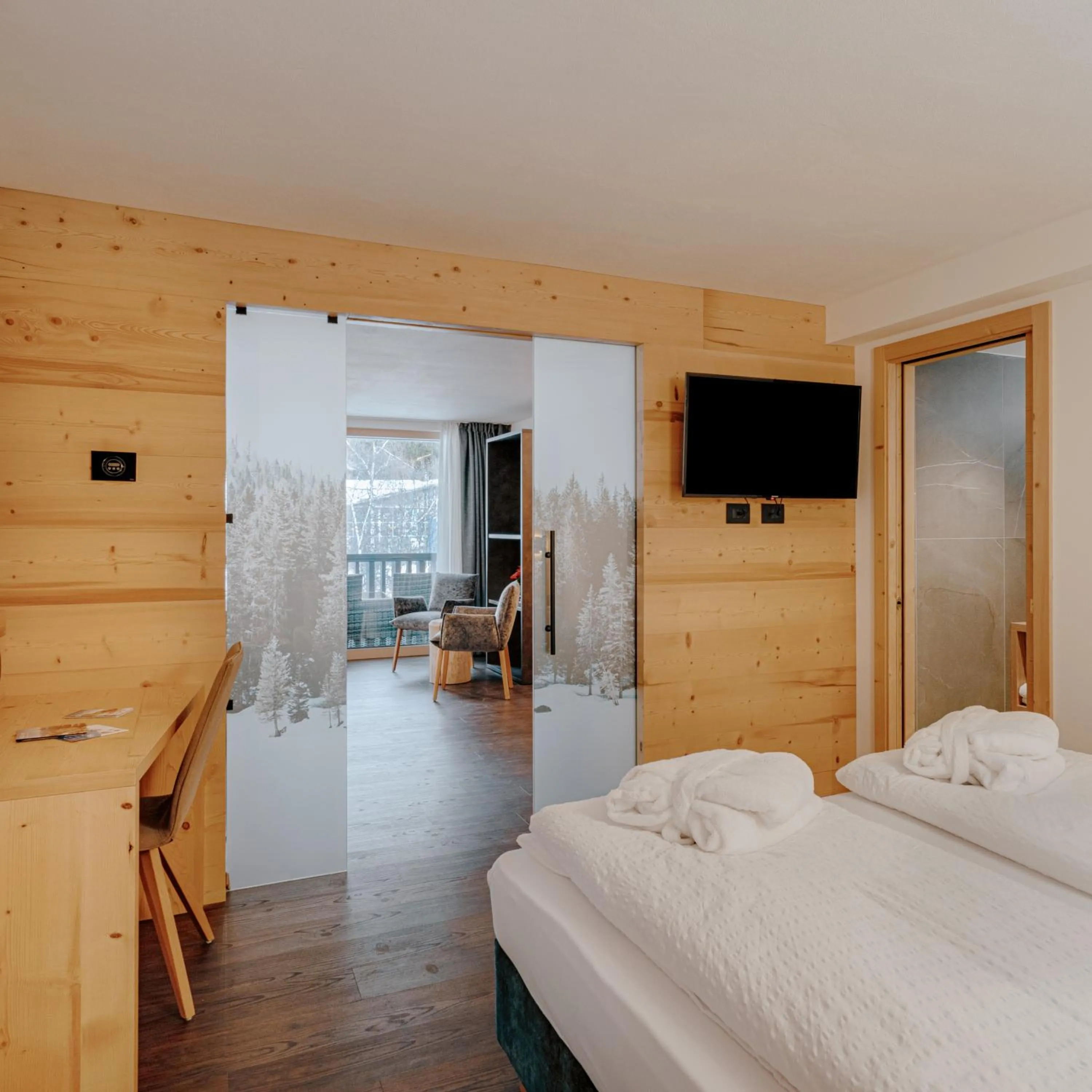Bed in Alpen Hotel Vidi
