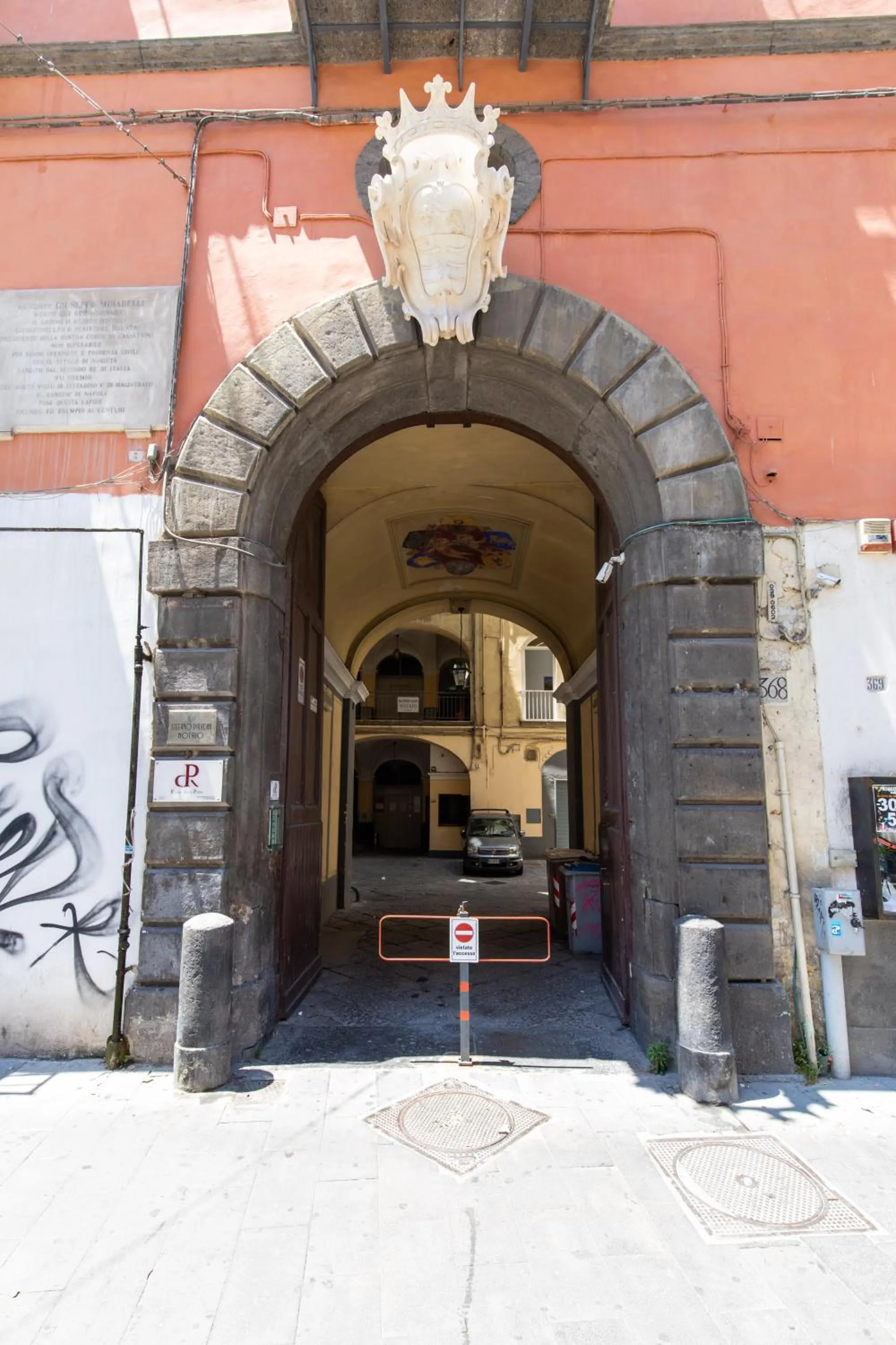 Decorative detail in Palazzo Della Porta