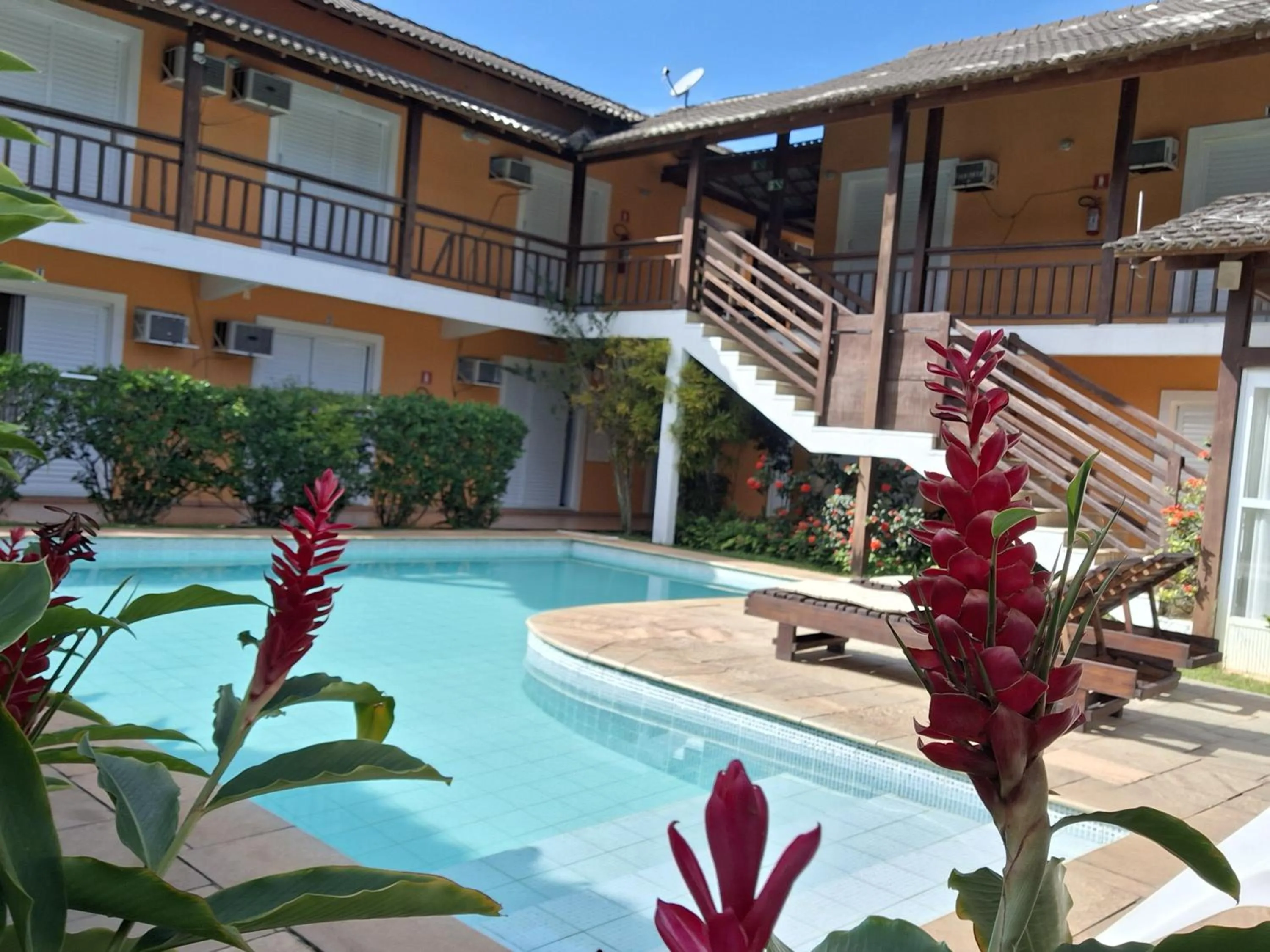 Pool view in Pousada Rosa dos Ventos Juquehy