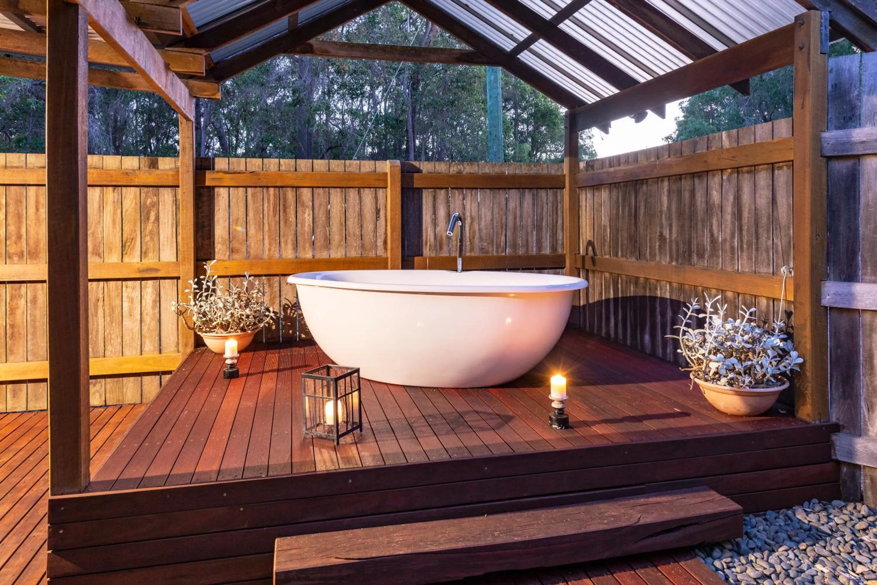 Open Air Bath in Hidden Valley Forest Retreat