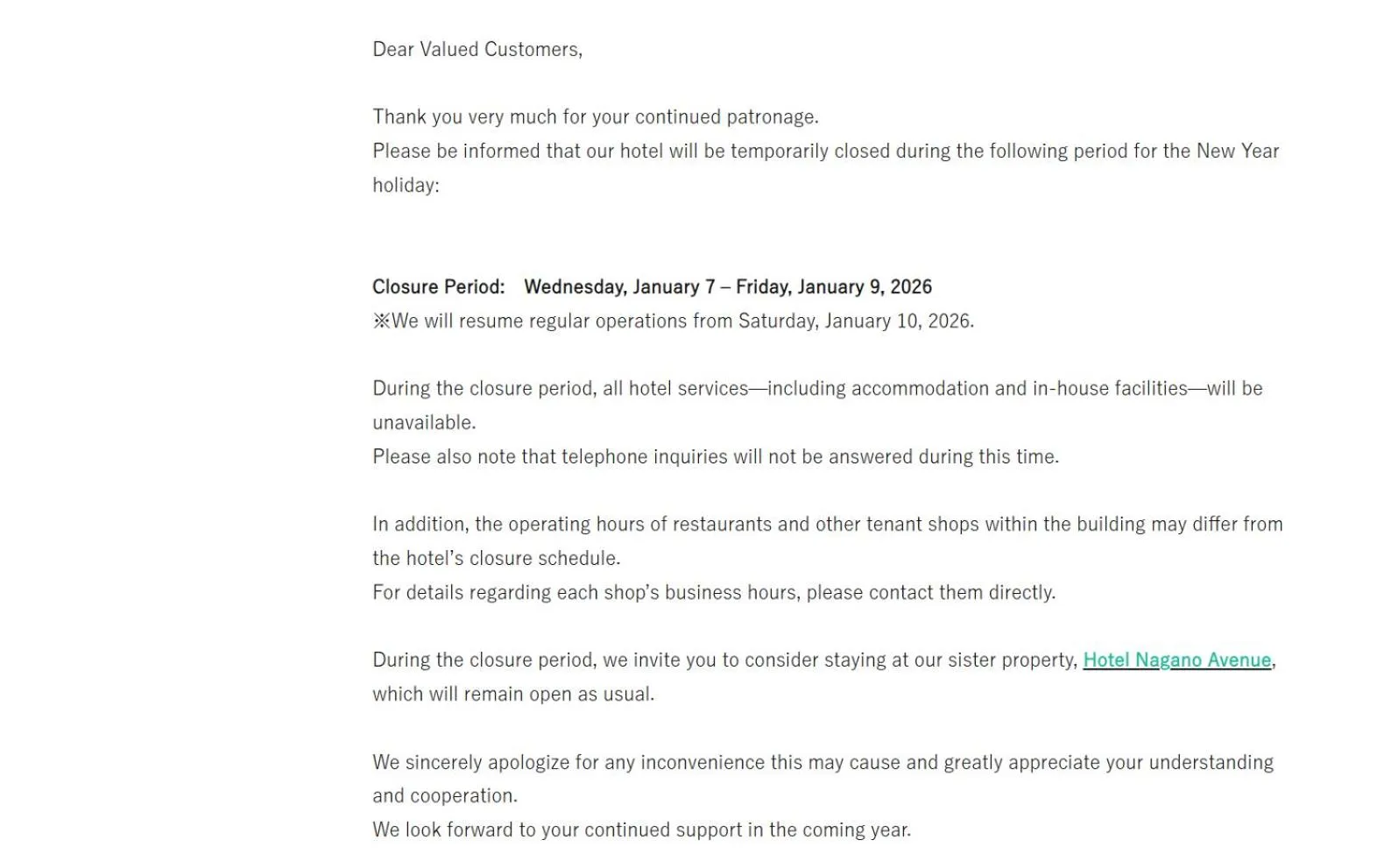 Hotel NewNagano NeXT