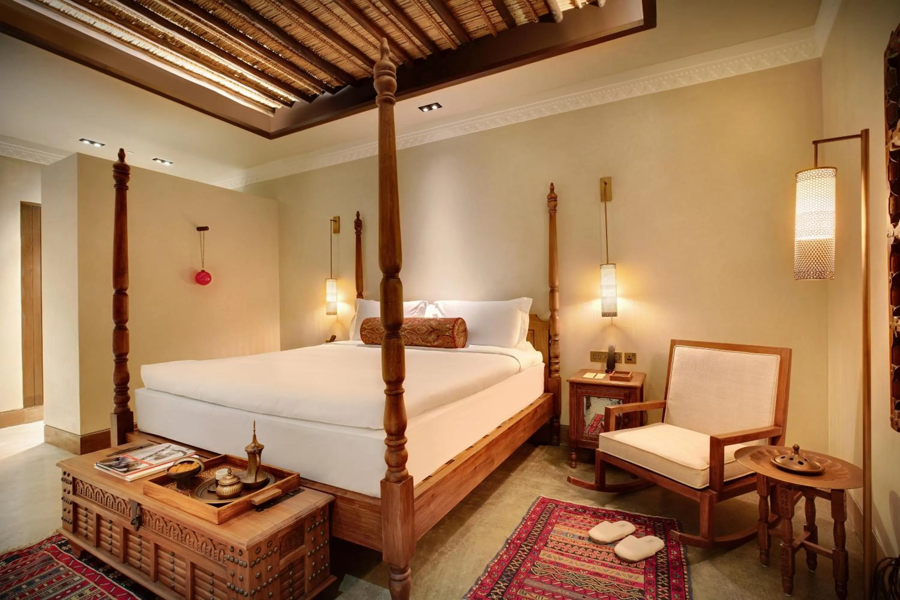 Bed in The Chedi Al Bait, Sharjah