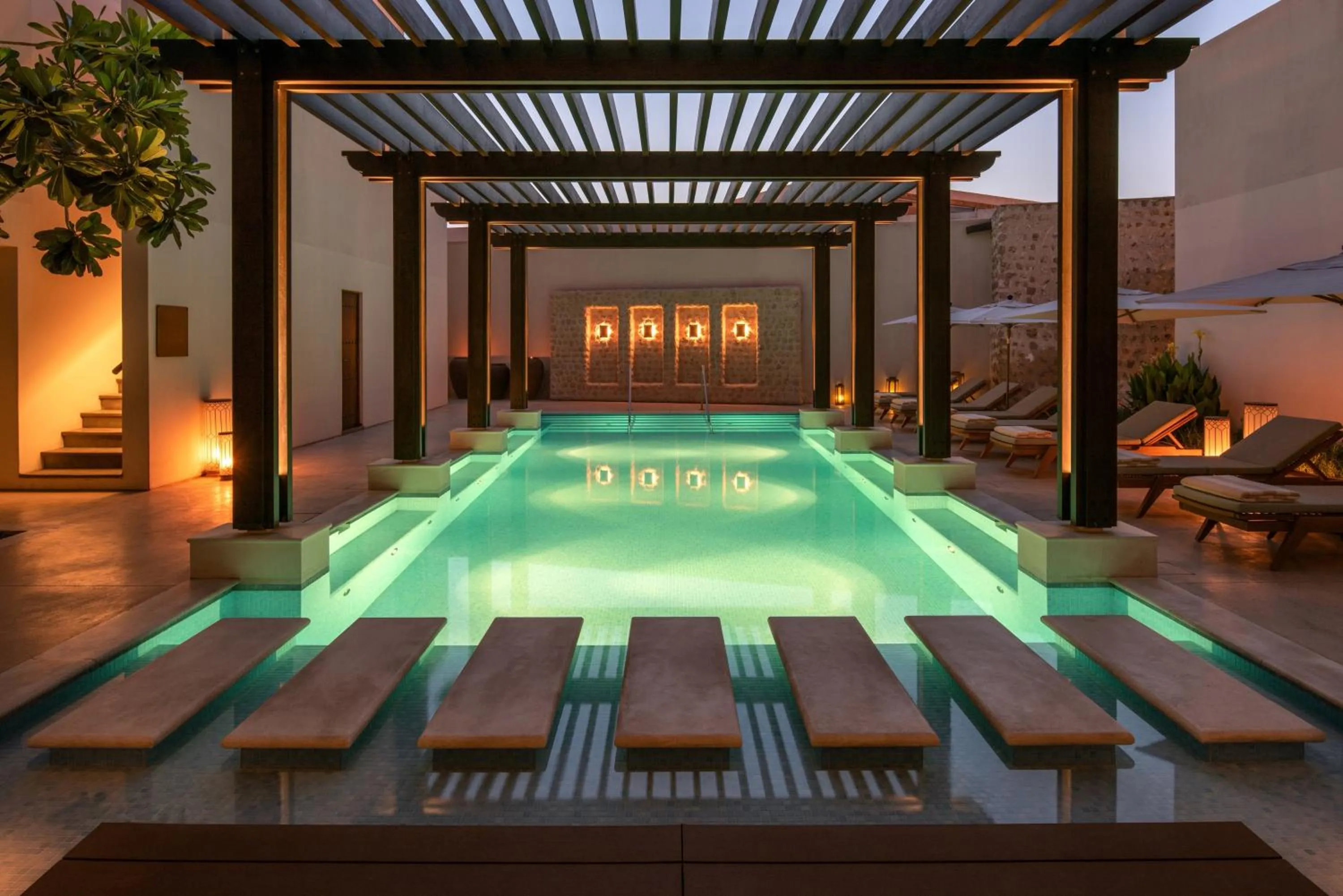 Pool view in The Chedi Al Bait, Sharjah