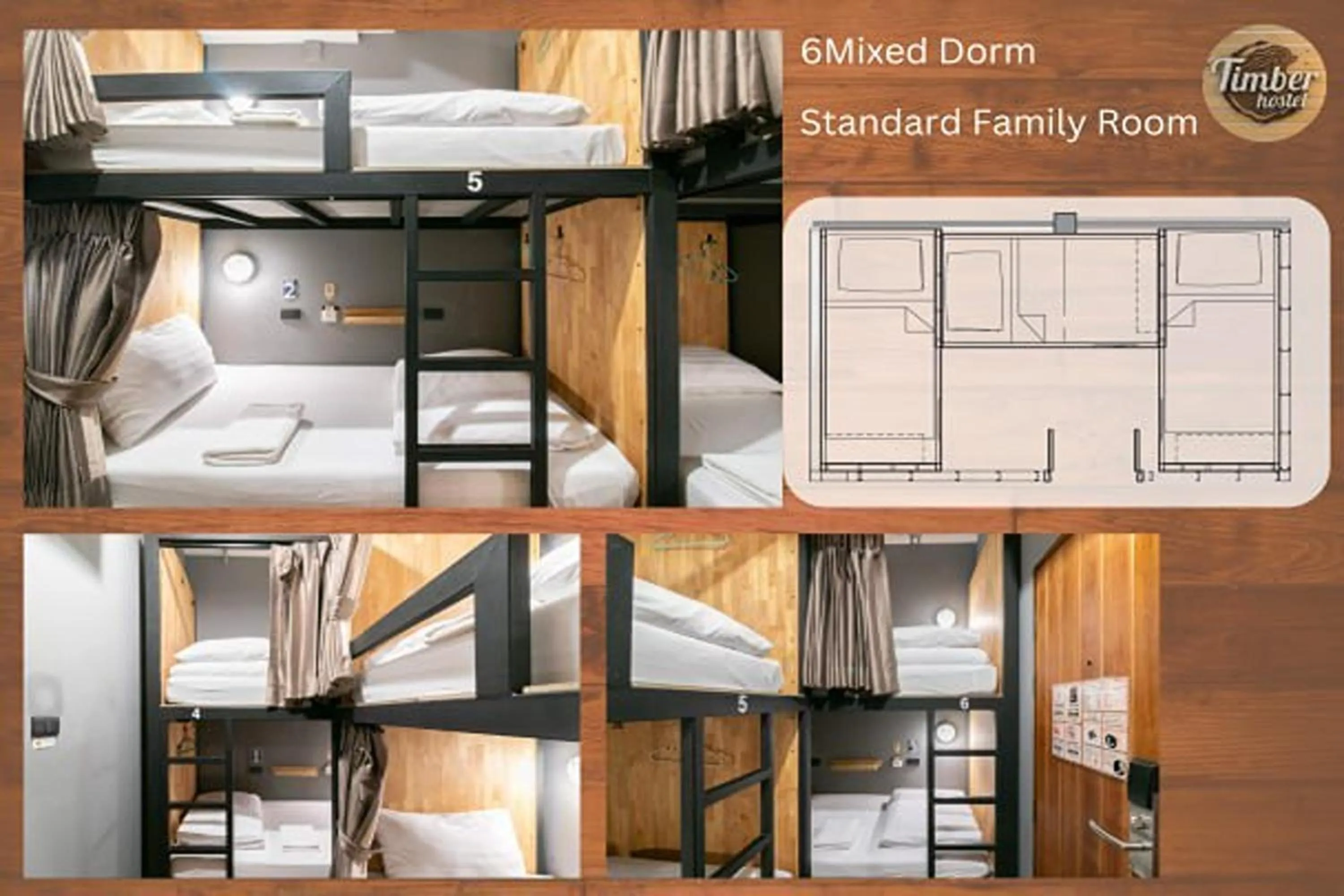 Bed in Timber Hostel