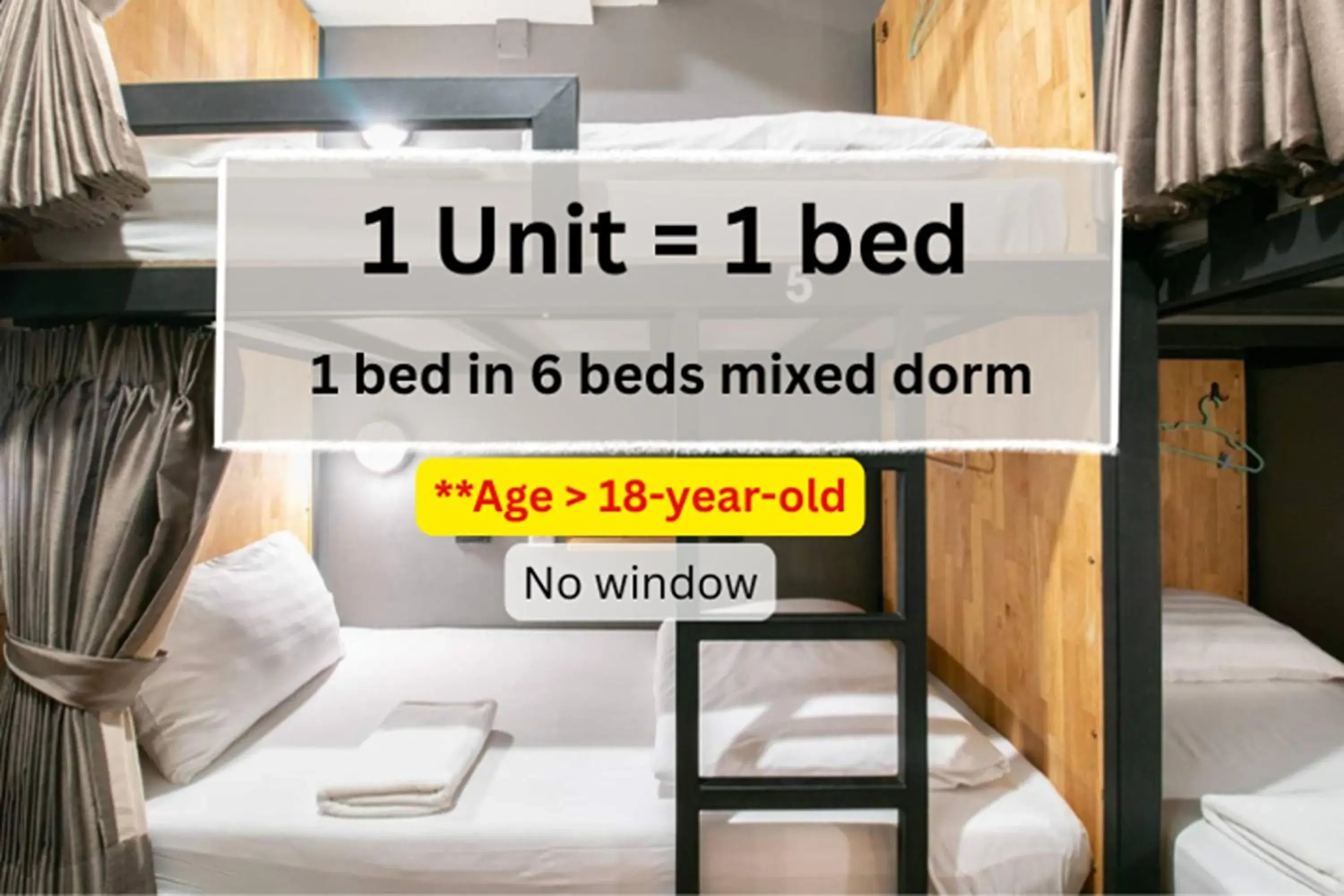 Bed in 6-Bed Mixed Dormitory Room in Timber Hostel Bed in 6-Bed Mixed Dormitory Room in Timber Hostel