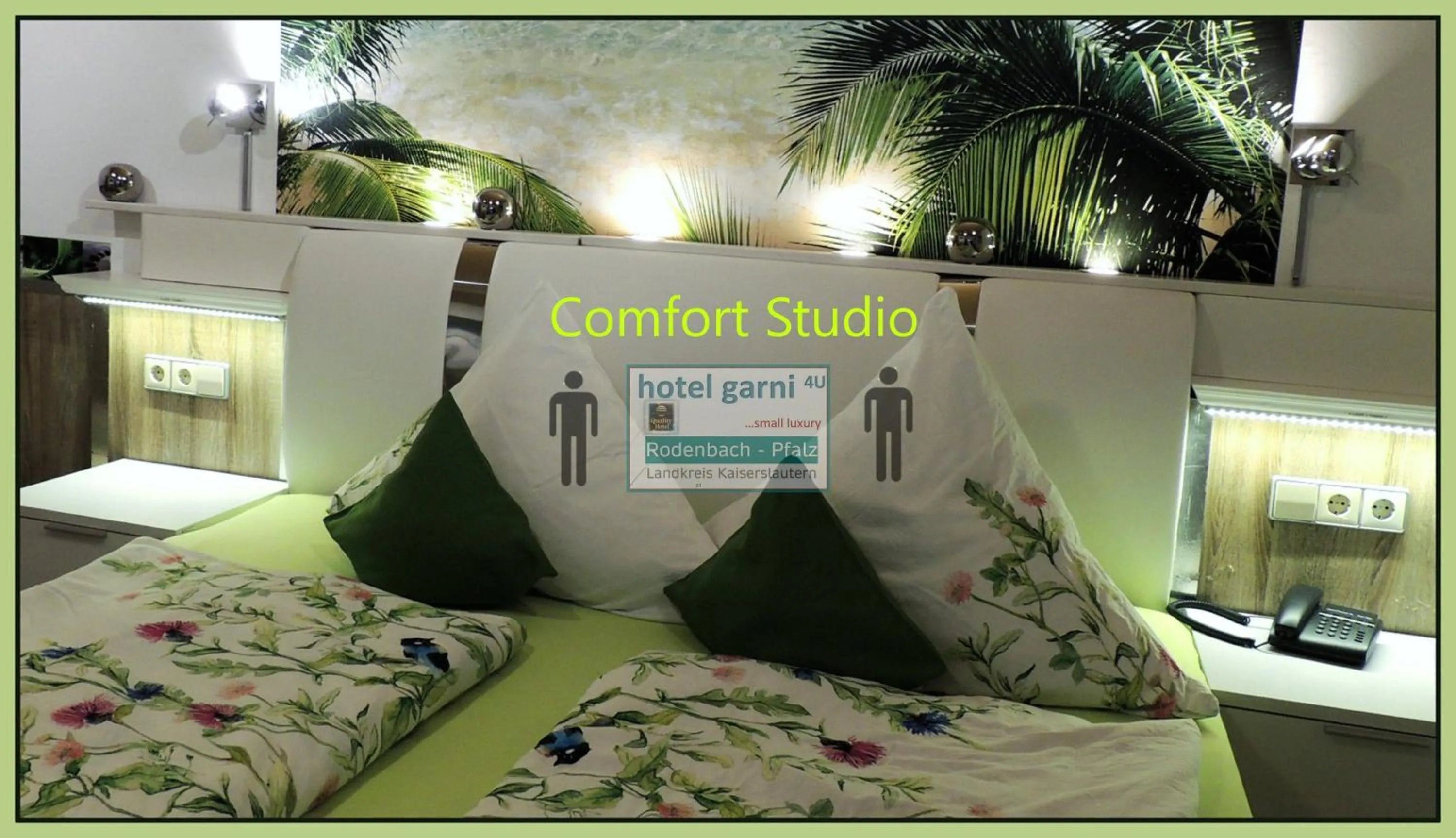 Bed in Hotel Garni Rodenbach