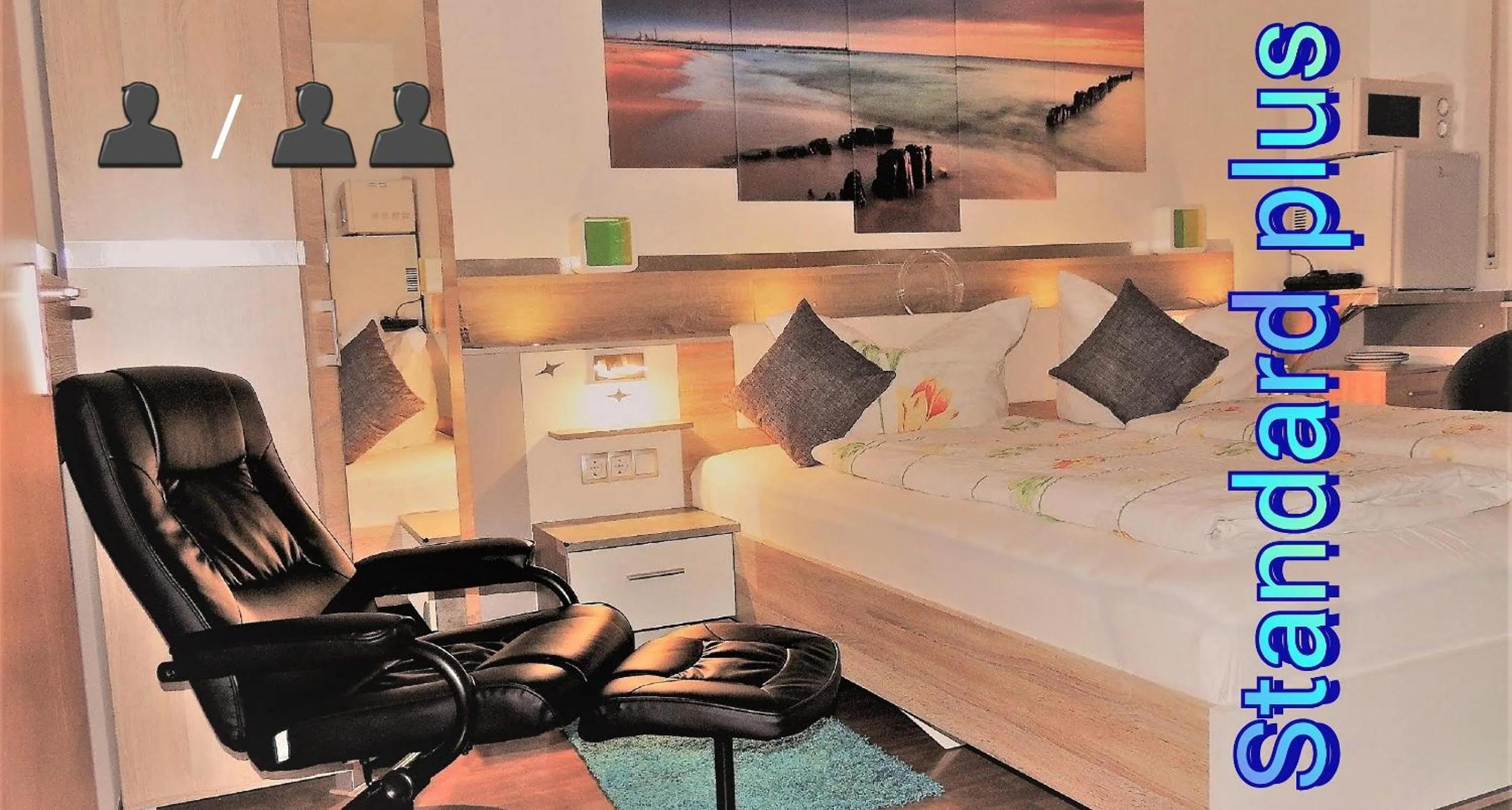 Bed in Hotel Garni Rodenbach