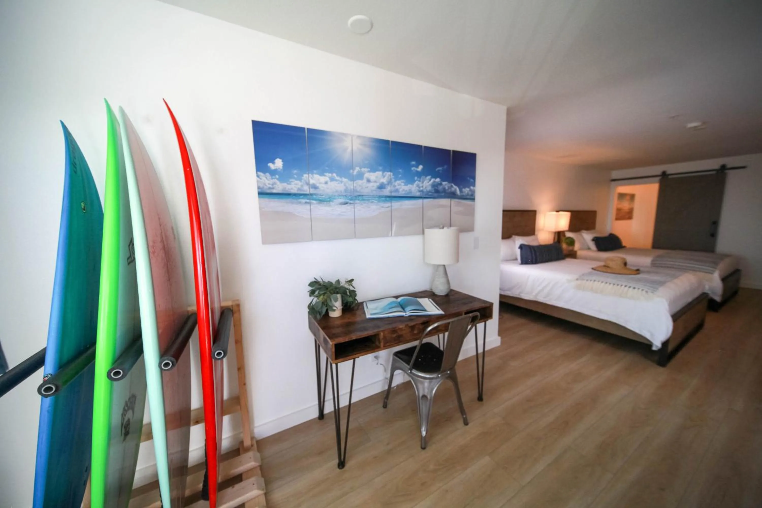 Bed in The Surfbreak Hotel