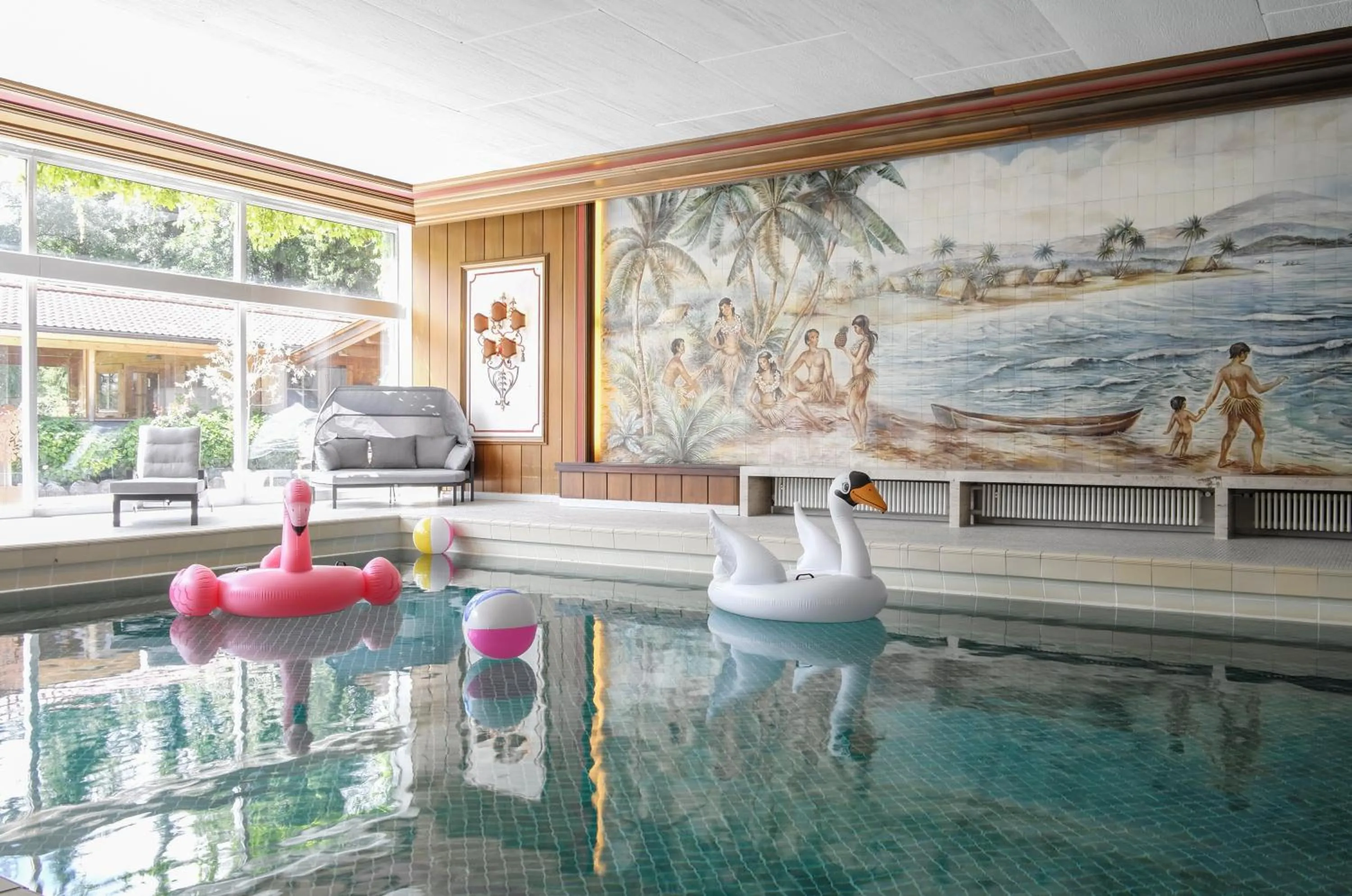 Swimming pool in Adolphine Garden