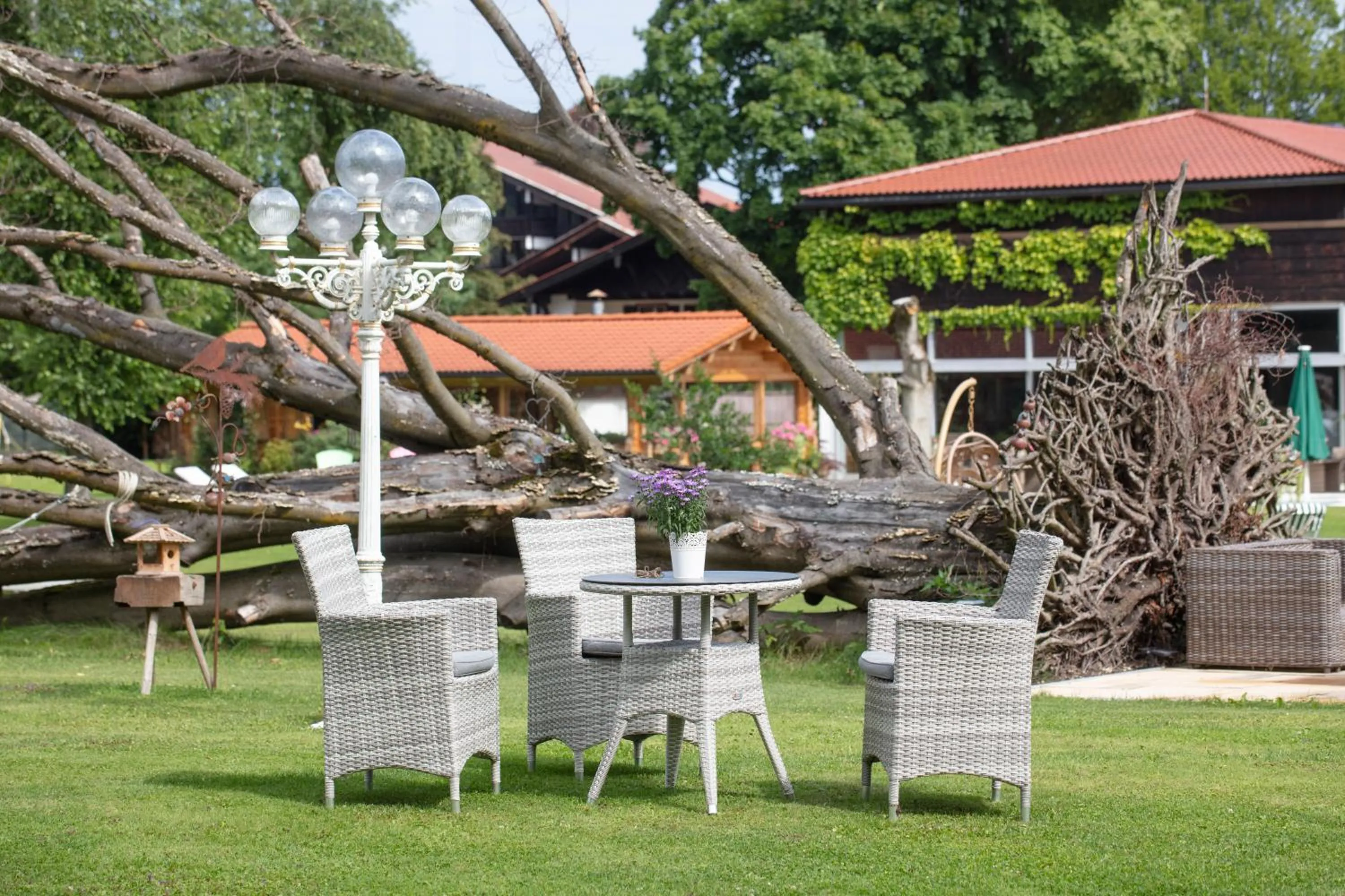 Seating area in Adolphine Garden