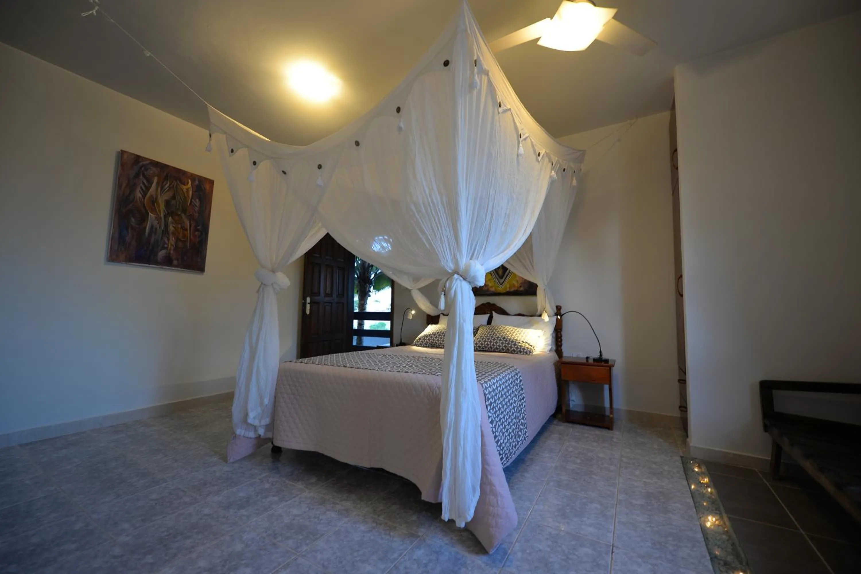 Decorative detail, Bed in Pousada do Gunga