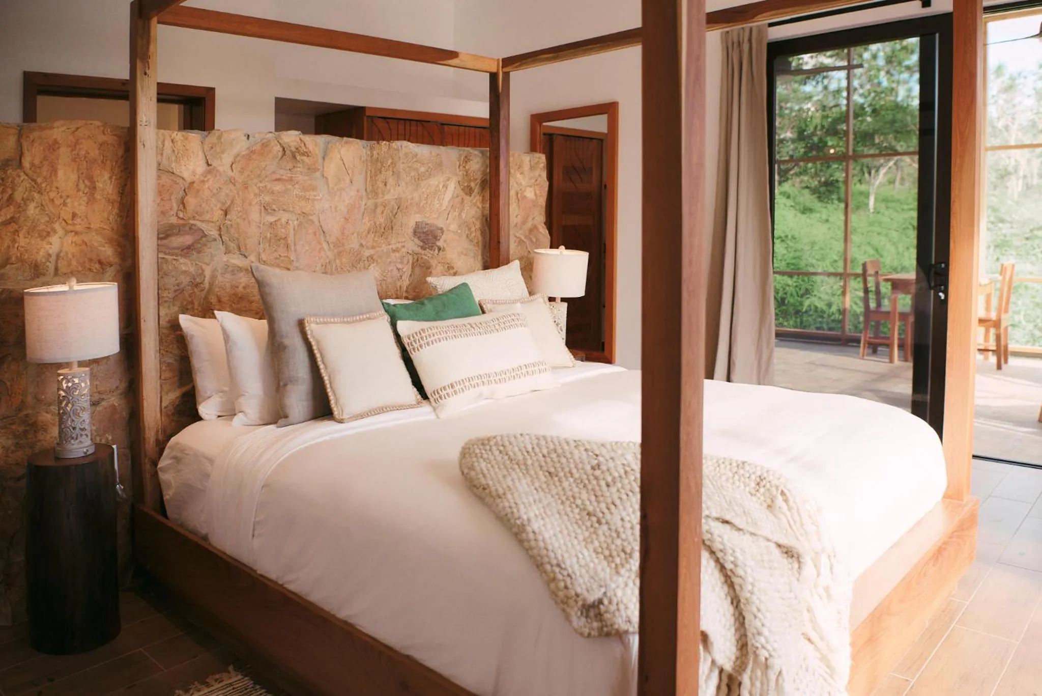 Bed in Hidden Valley Wilderness Lodge