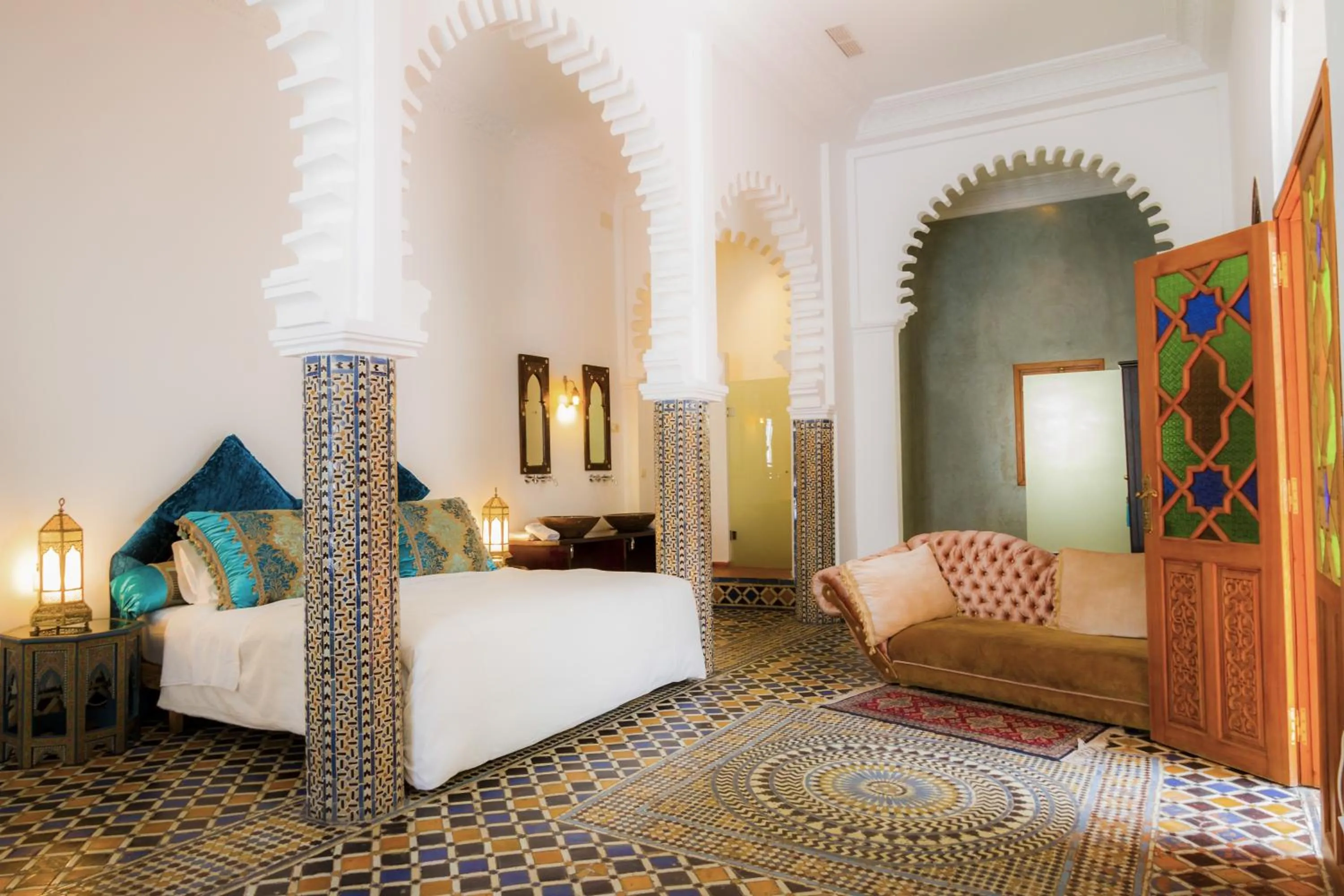 Bedroom, Bed in Hotel Blanco Riad