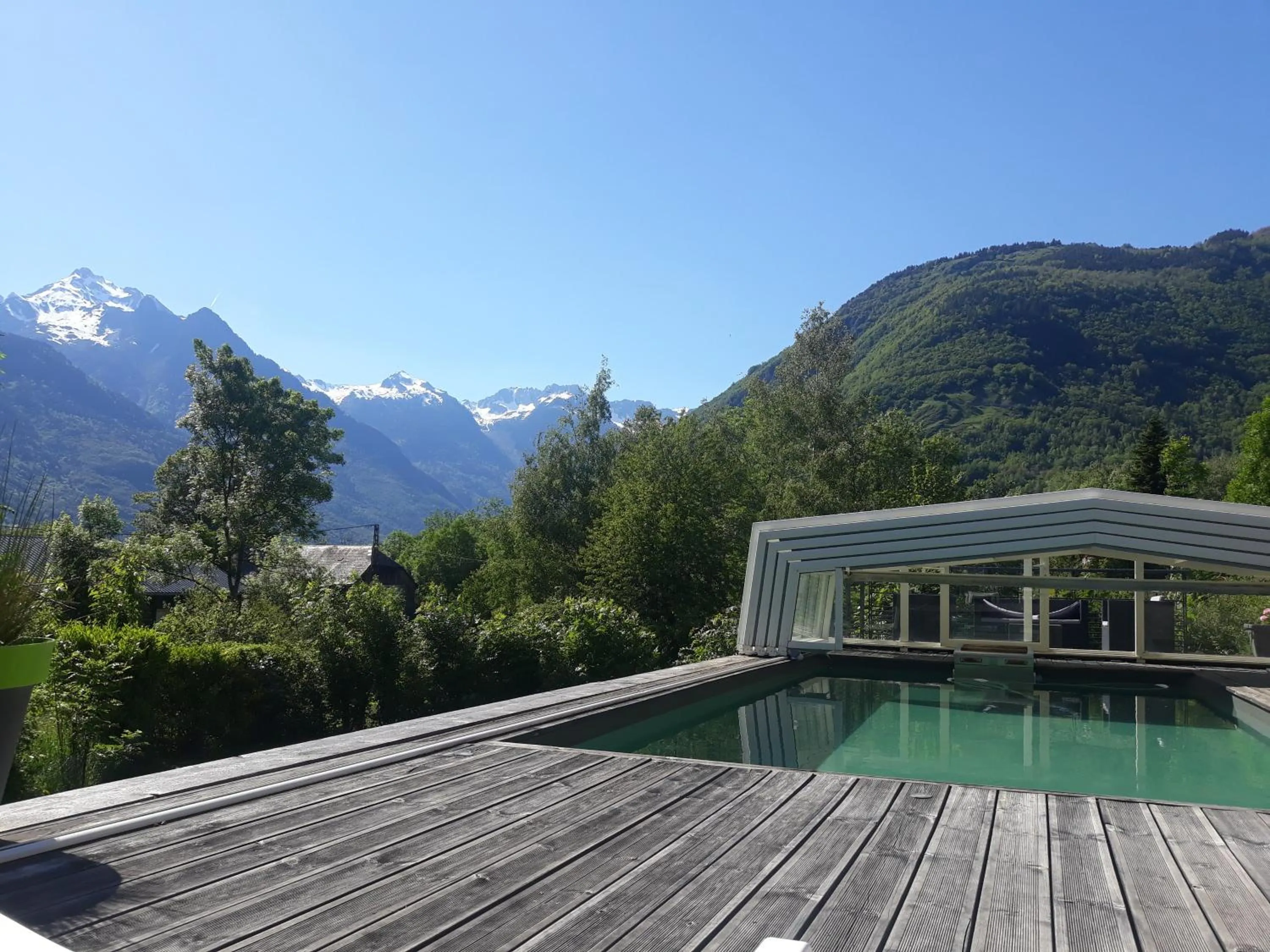 Pool view in L'Entre 2 Cols
