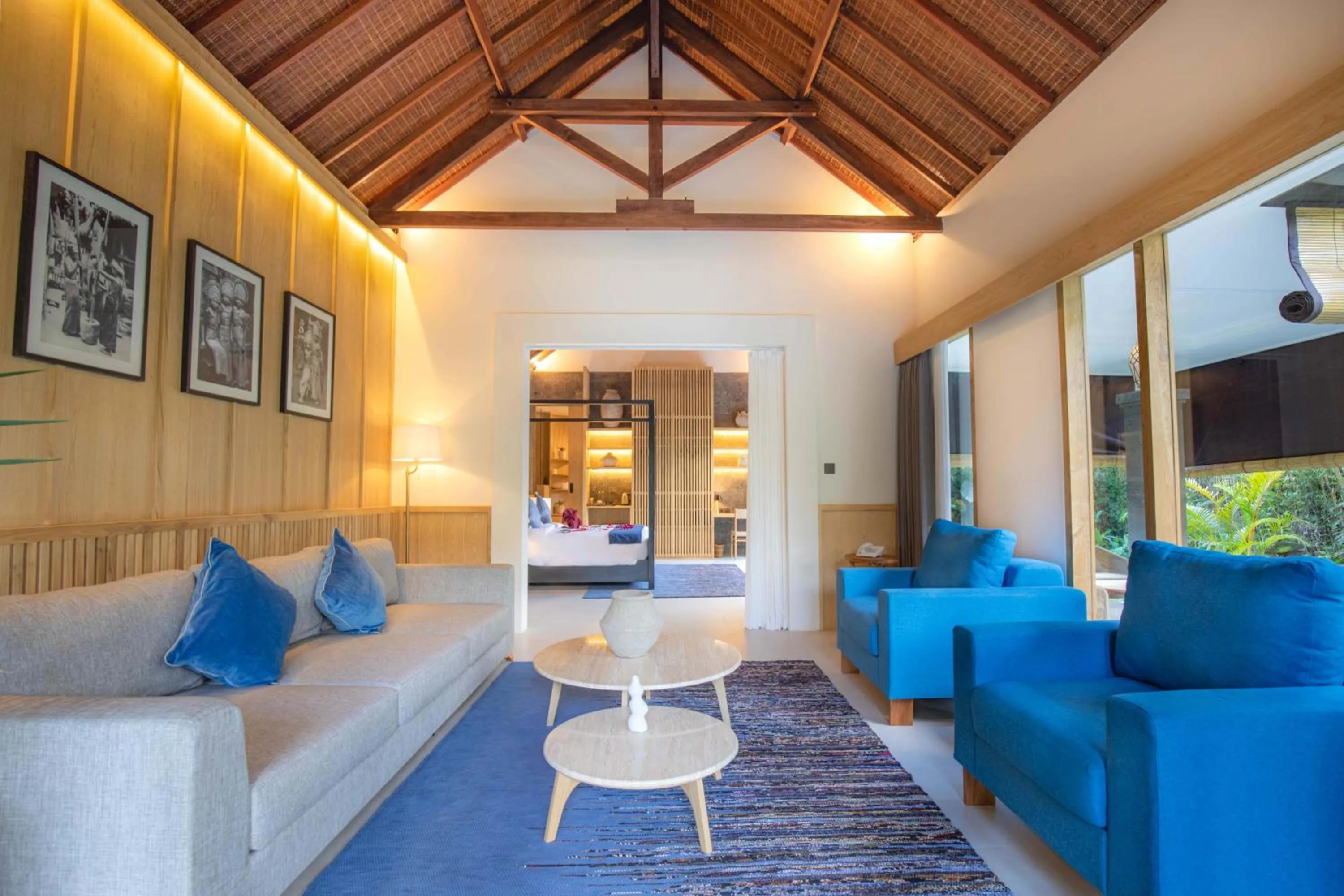 Living room in Suara Air Luxury Villa Ubud
