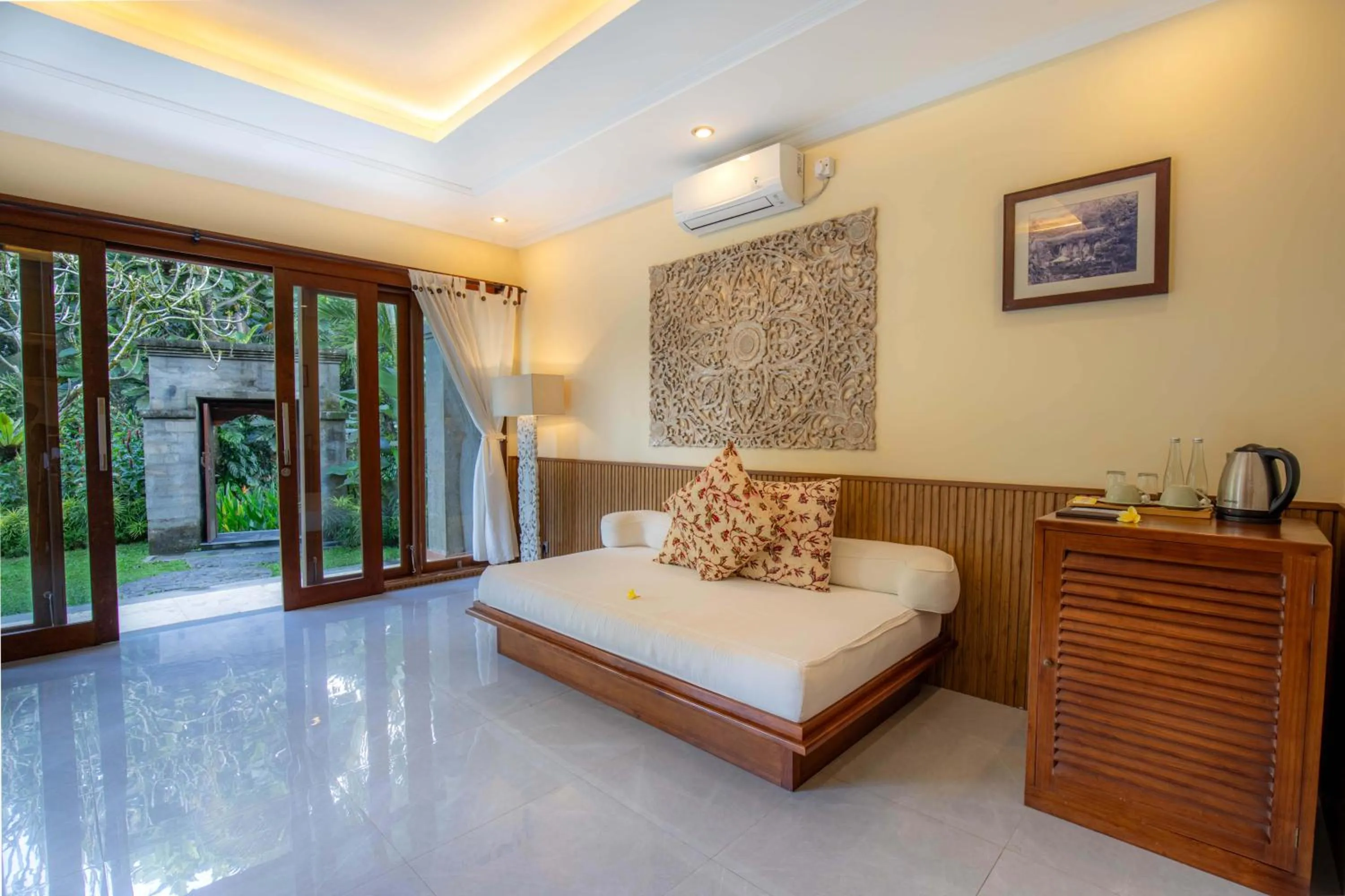 Living room, Bed in Suara Air Luxury Villa Ubud