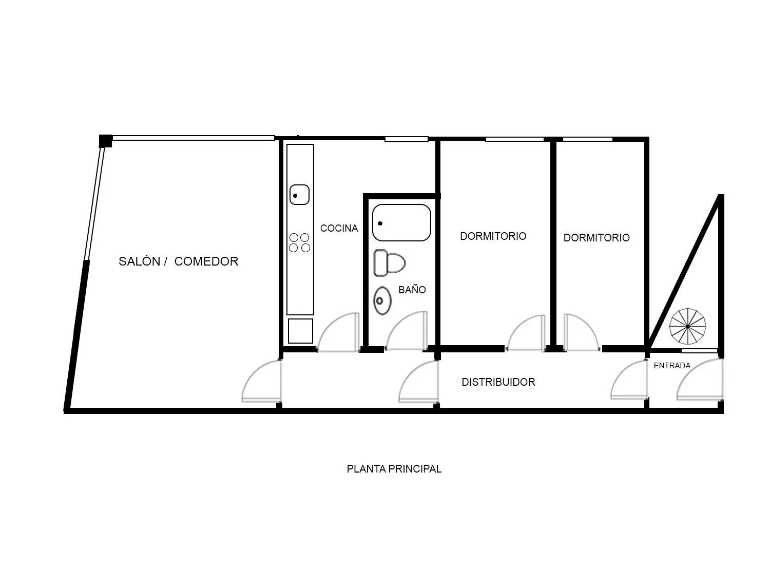 Floor plan in Terrassa de Mar Apartment