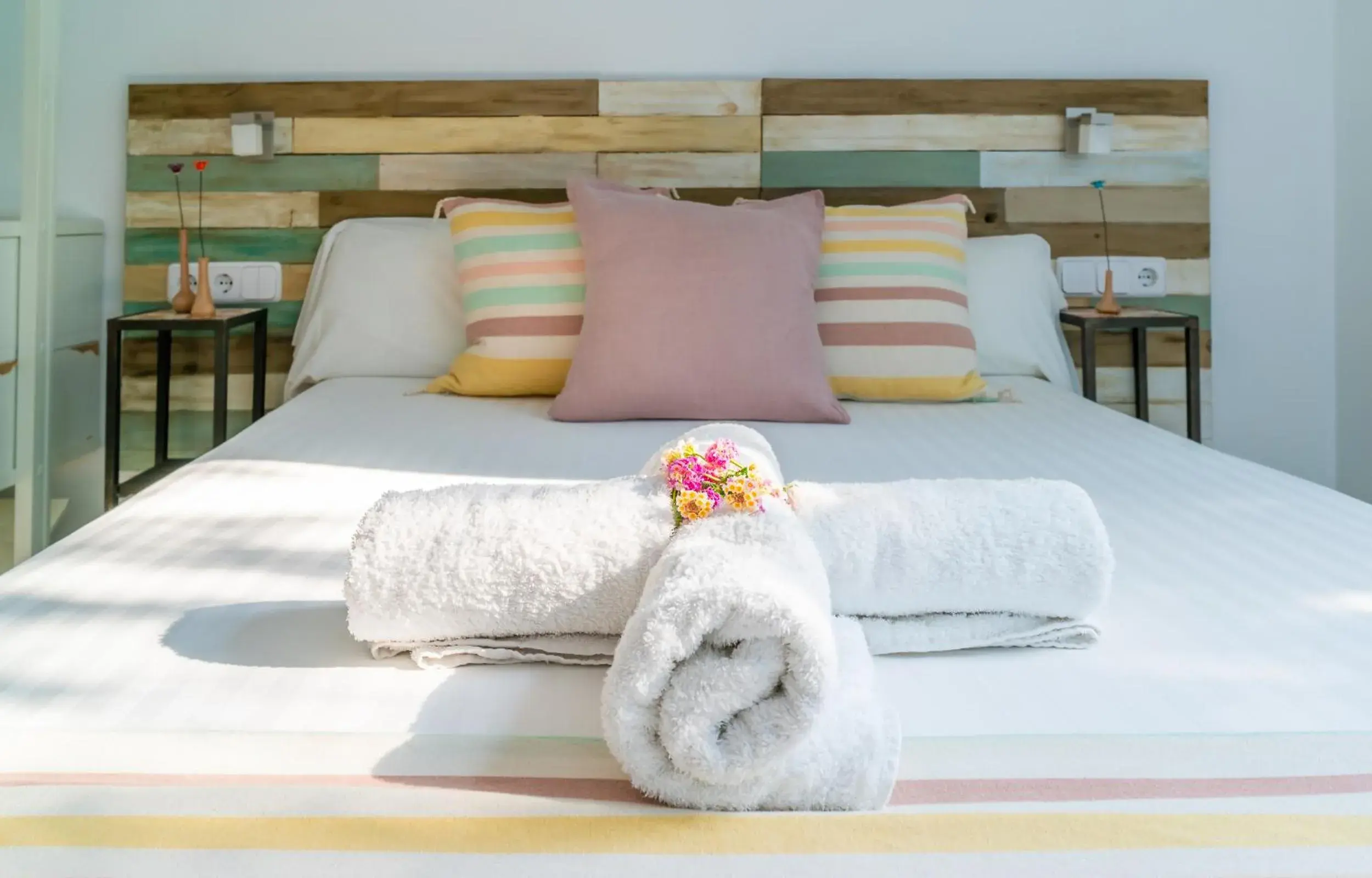 Bed in Terrassa de Mar Apartment Bed in Terrassa de Mar Apartment