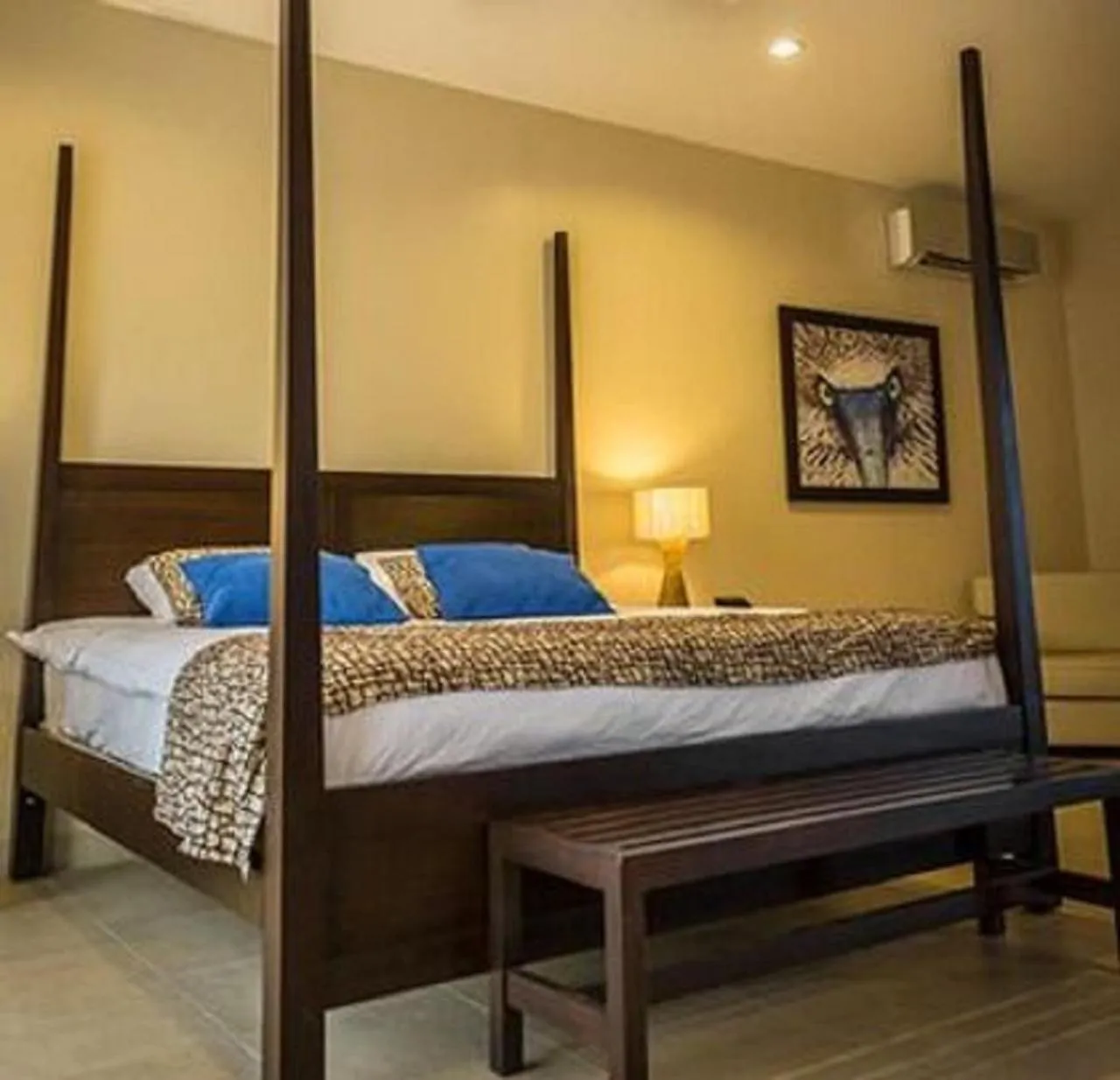 Bed in Palo Santo Galápagos Hotel