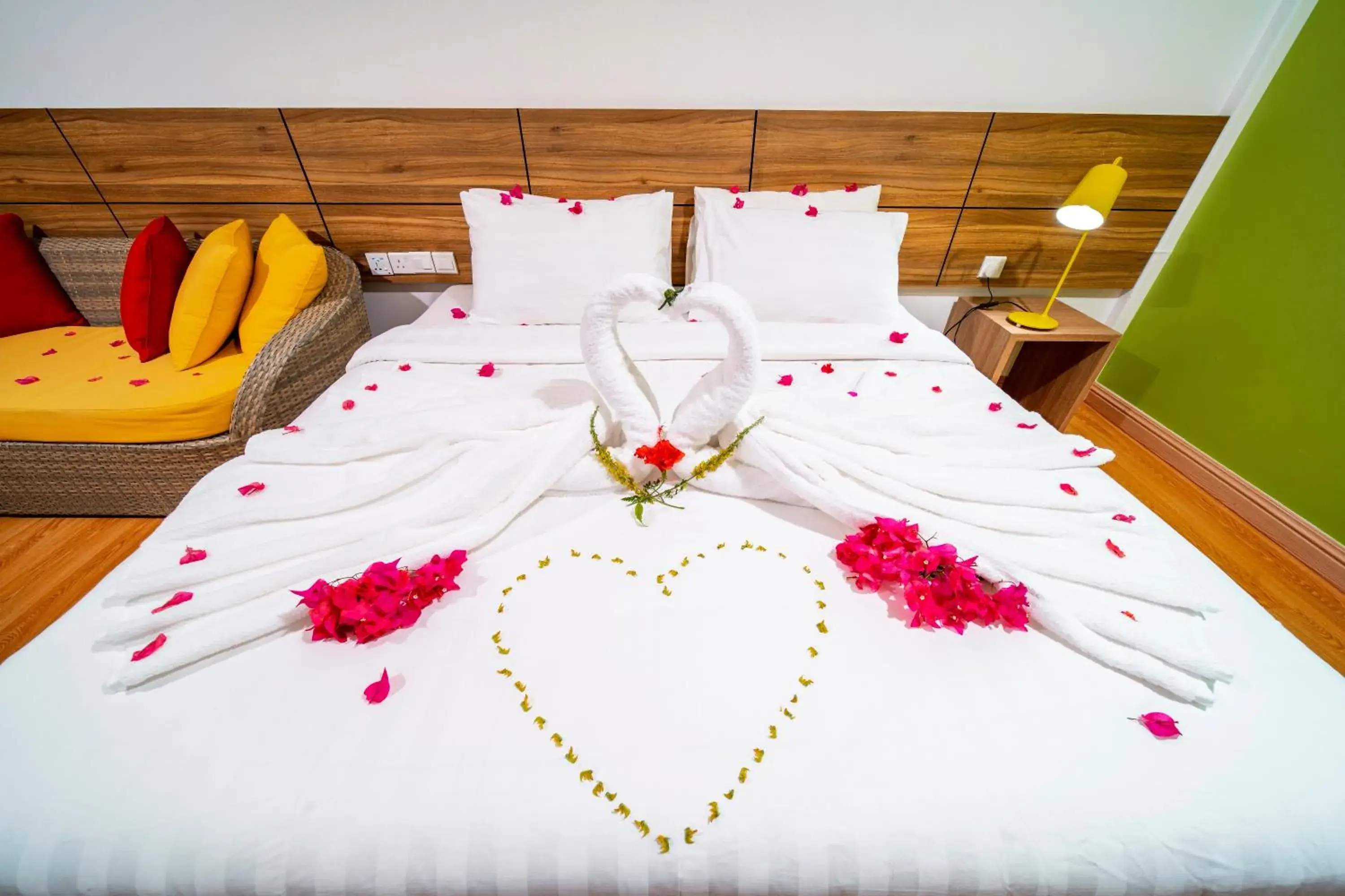 Bed in Aman Tioman Beach Resort Bed in Aman Tioman Beach Resort