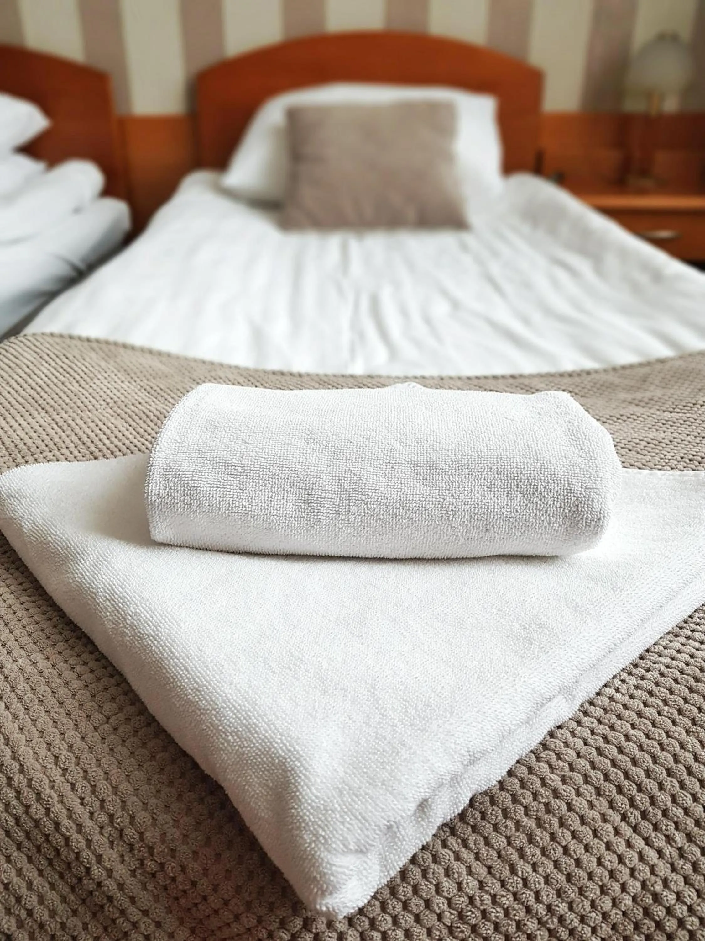 Bed in Hotel Polonez