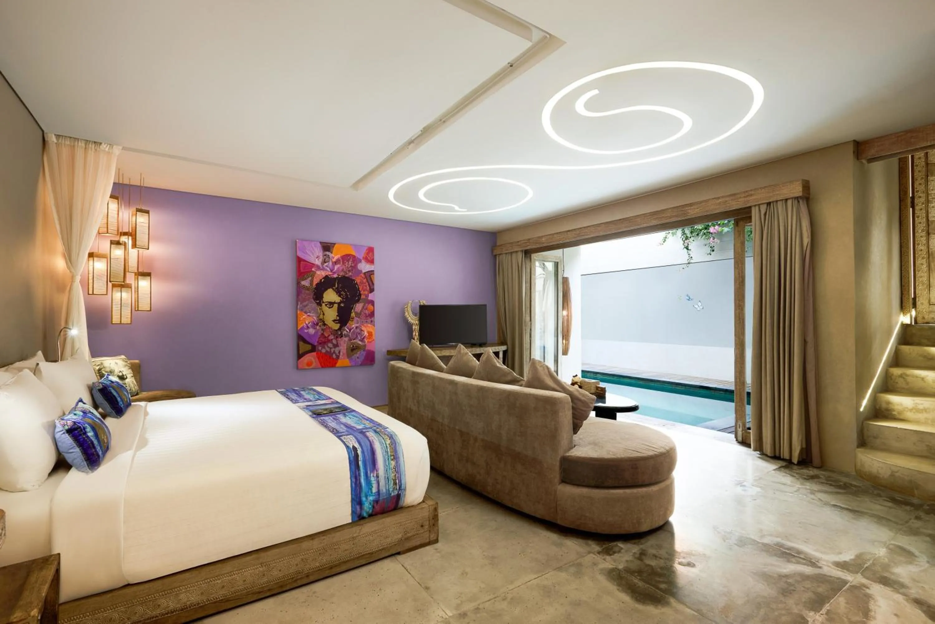 Bedroom, Bed in Blue Karma Dijiwa Seminyak