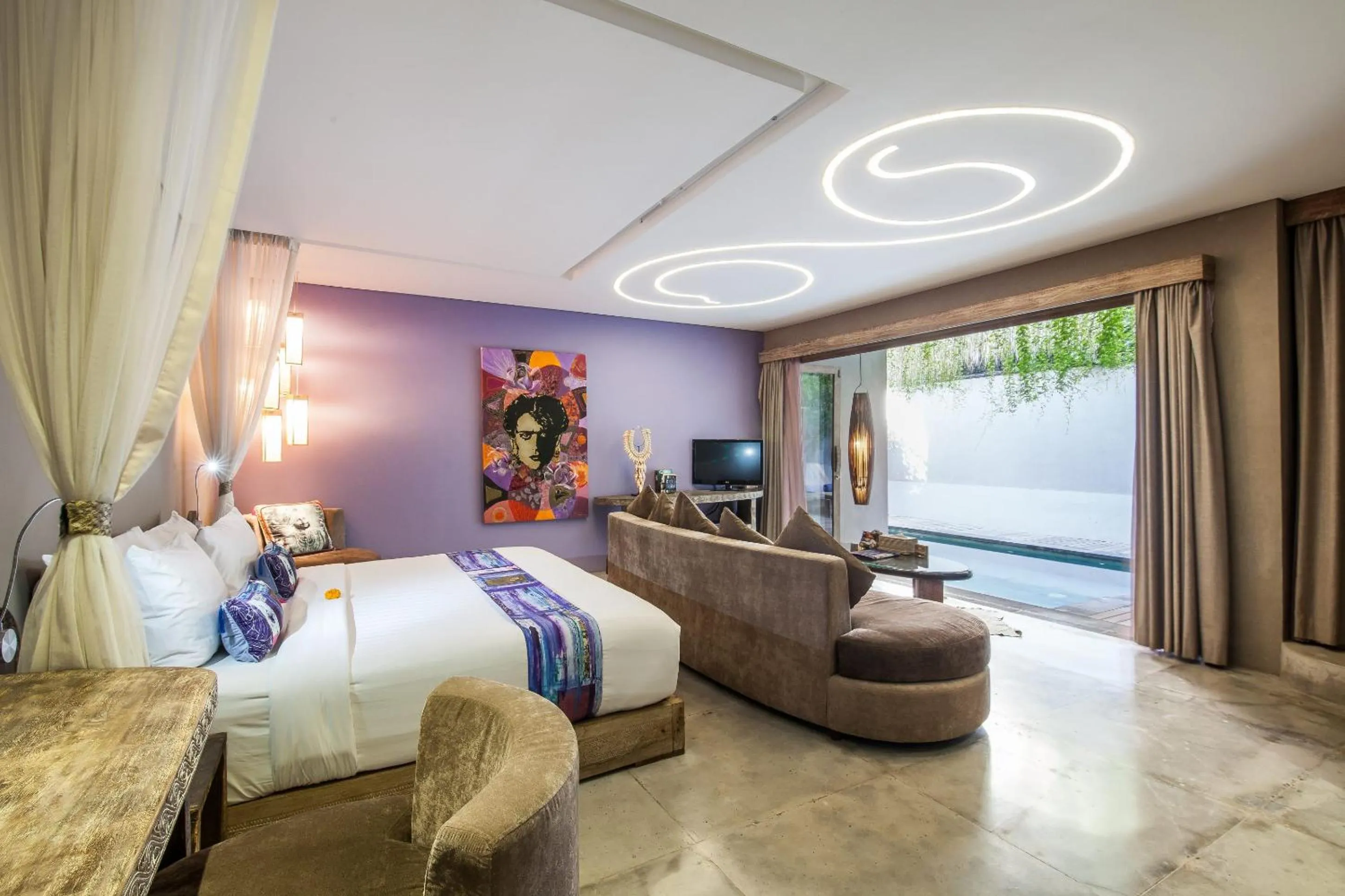 Bedroom, Bed in Blue Karma Dijiwa Seminyak