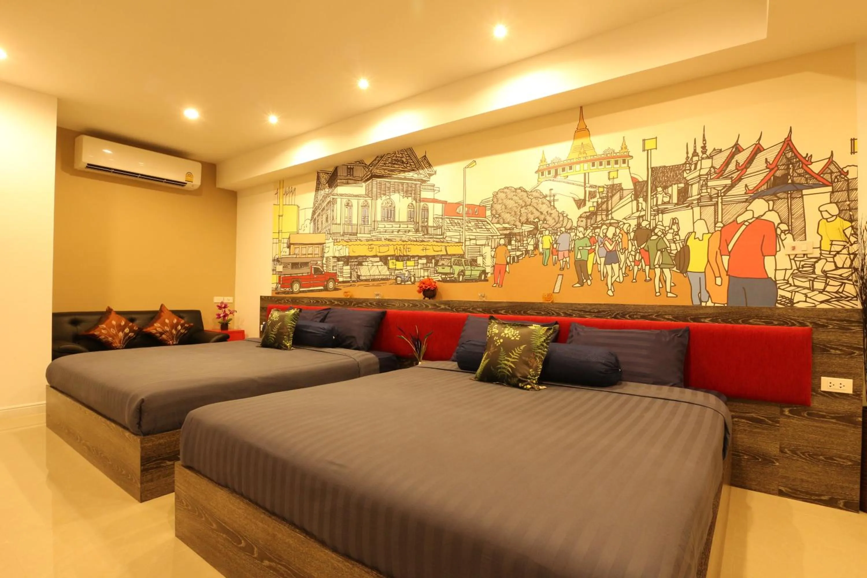 Bed in Serena Sathorn Suites