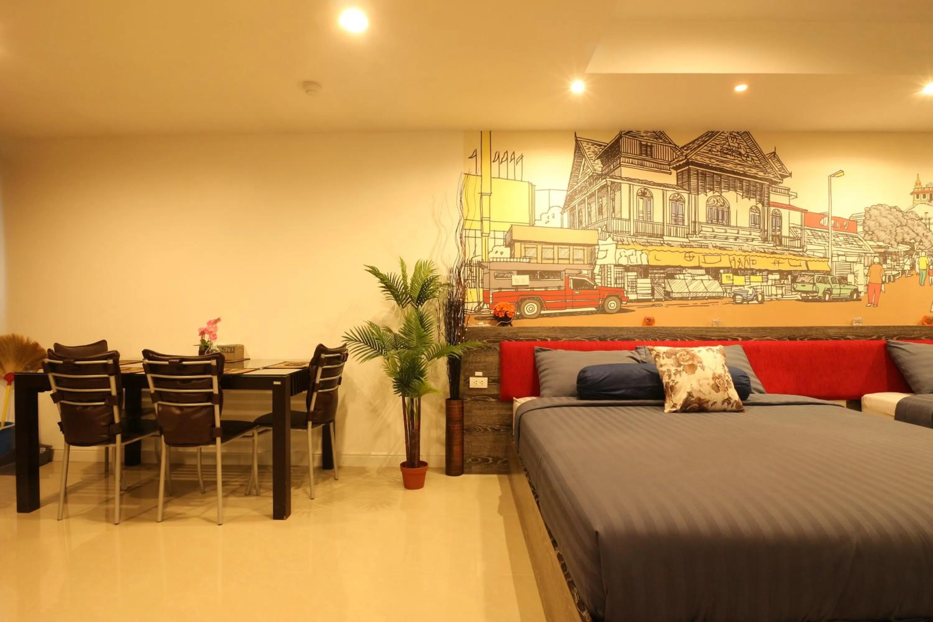 Bed in Serena Sathorn Suites