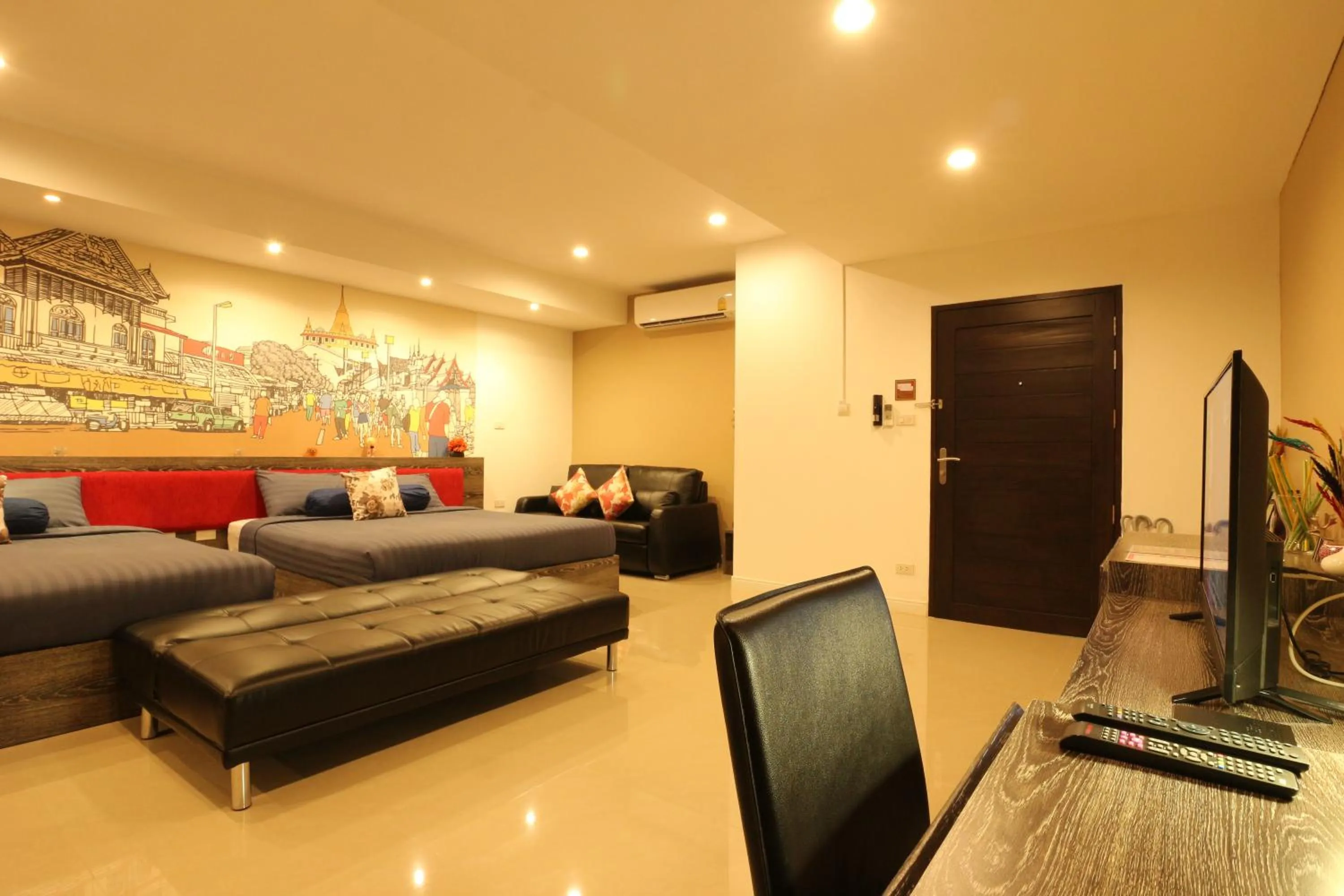 Bed in Serena Sathorn Suites