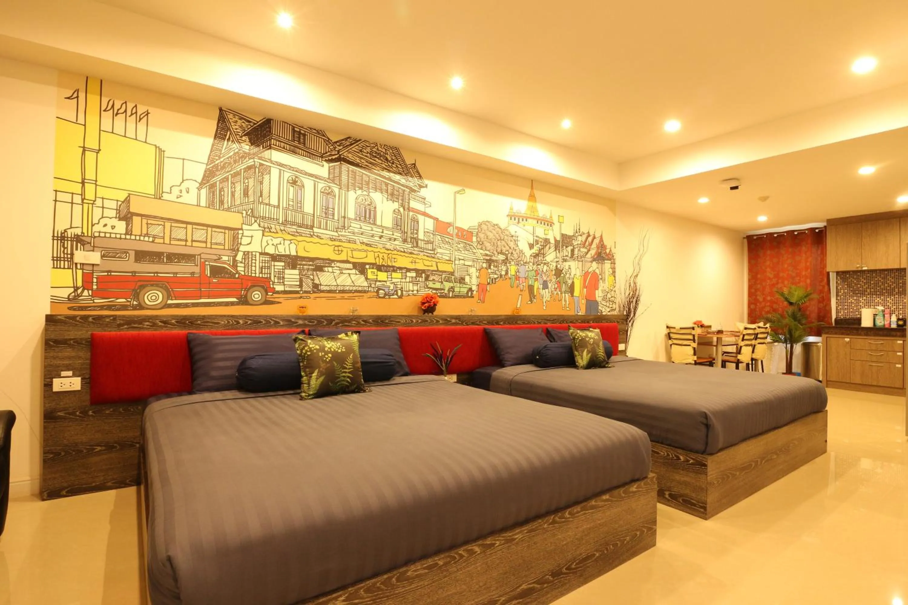 Bed in Serena Sathorn Suites