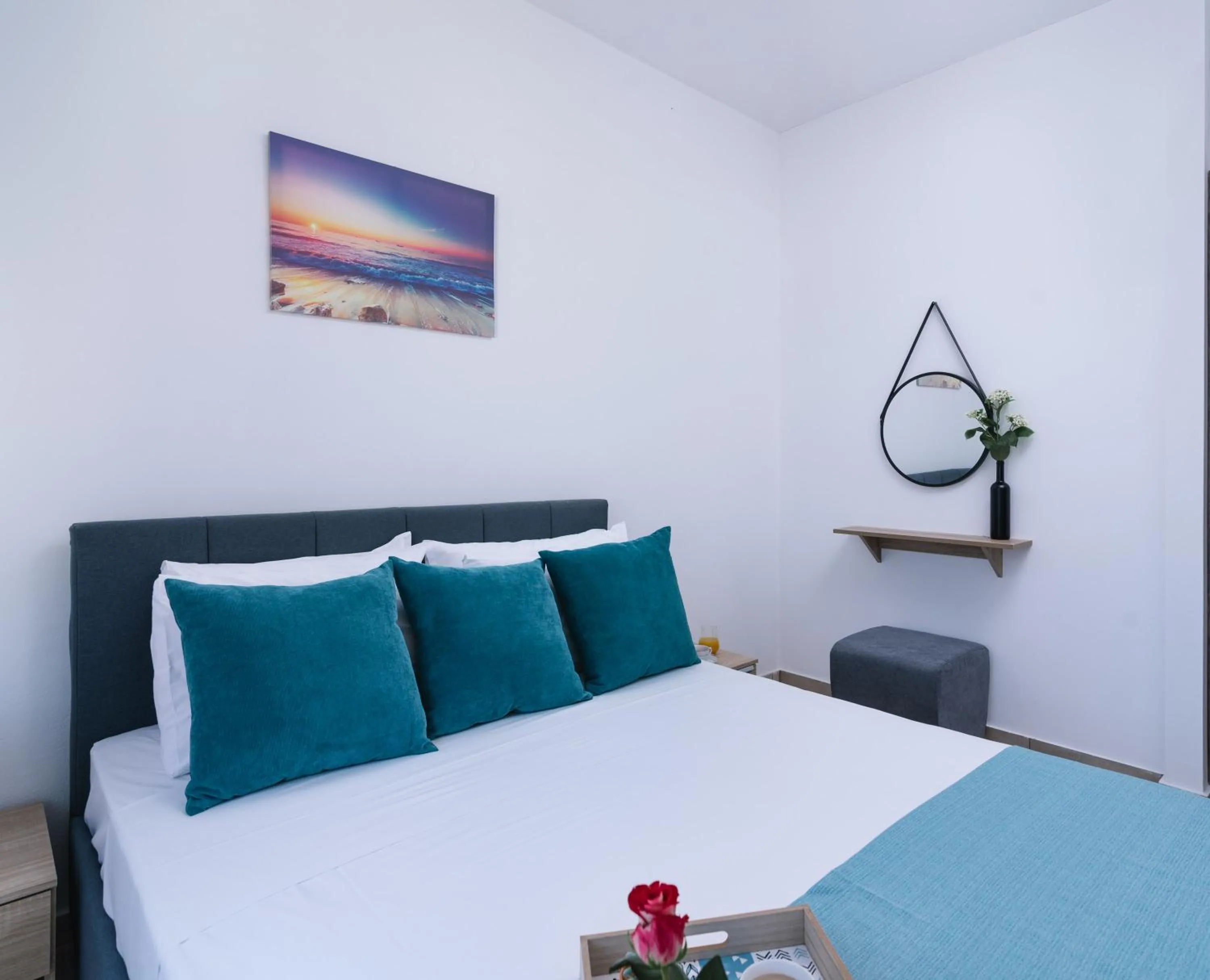 Bed in Ermis Luxury Suites & Apartments