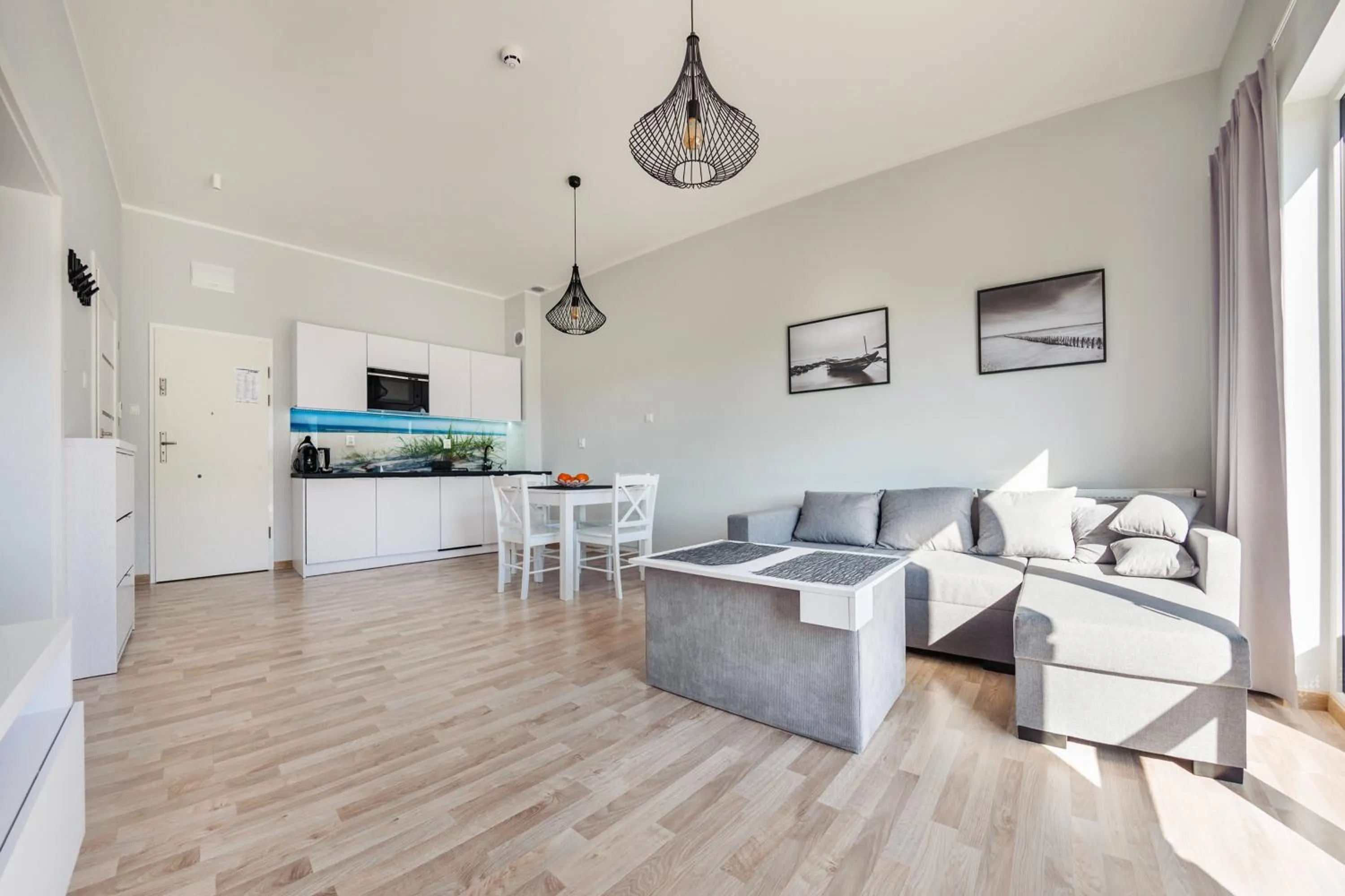 Living room in Seaside Grzybowo, Sun & Snow