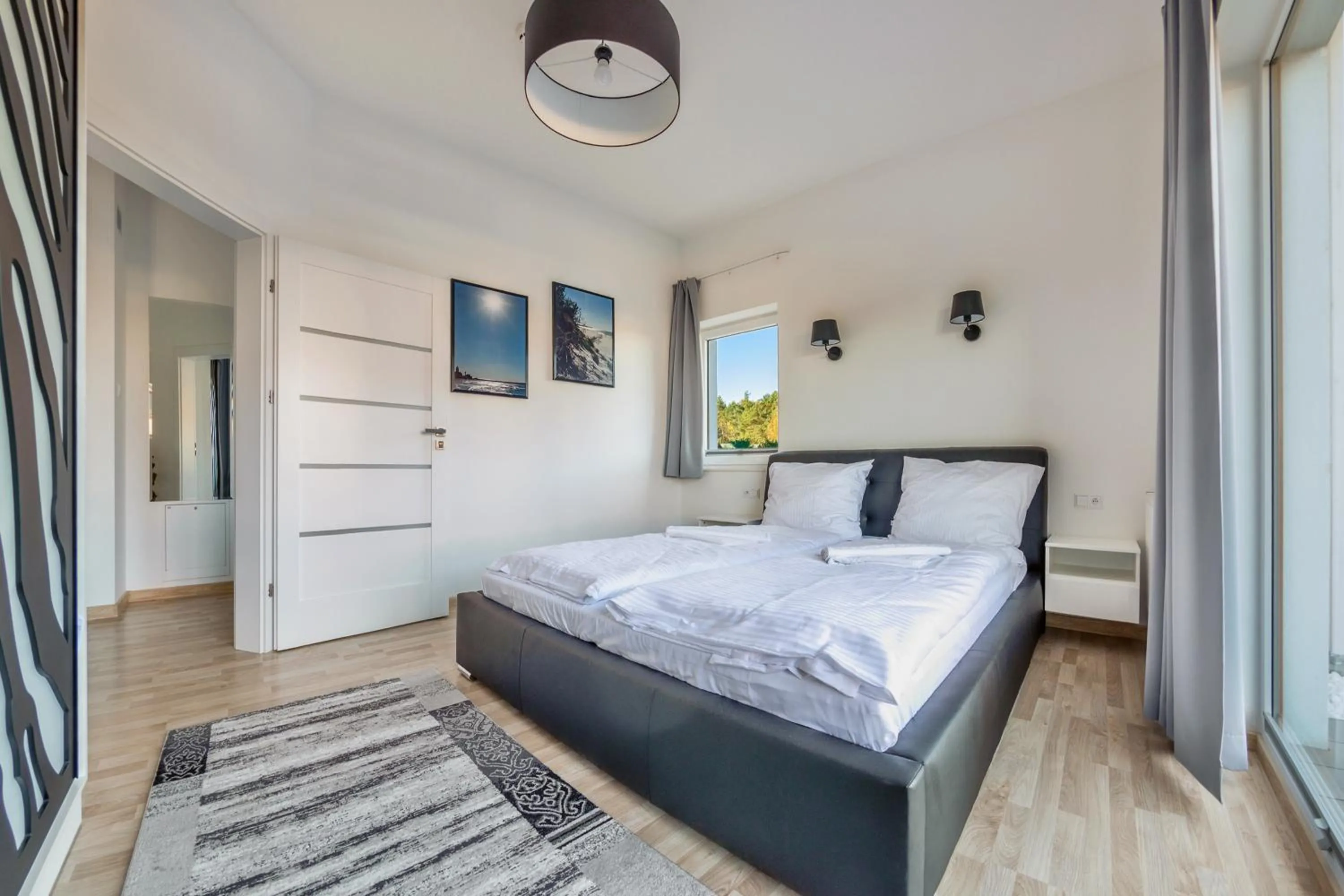 Bedroom, Bed in Seaside Grzybowo, Sun & Snow