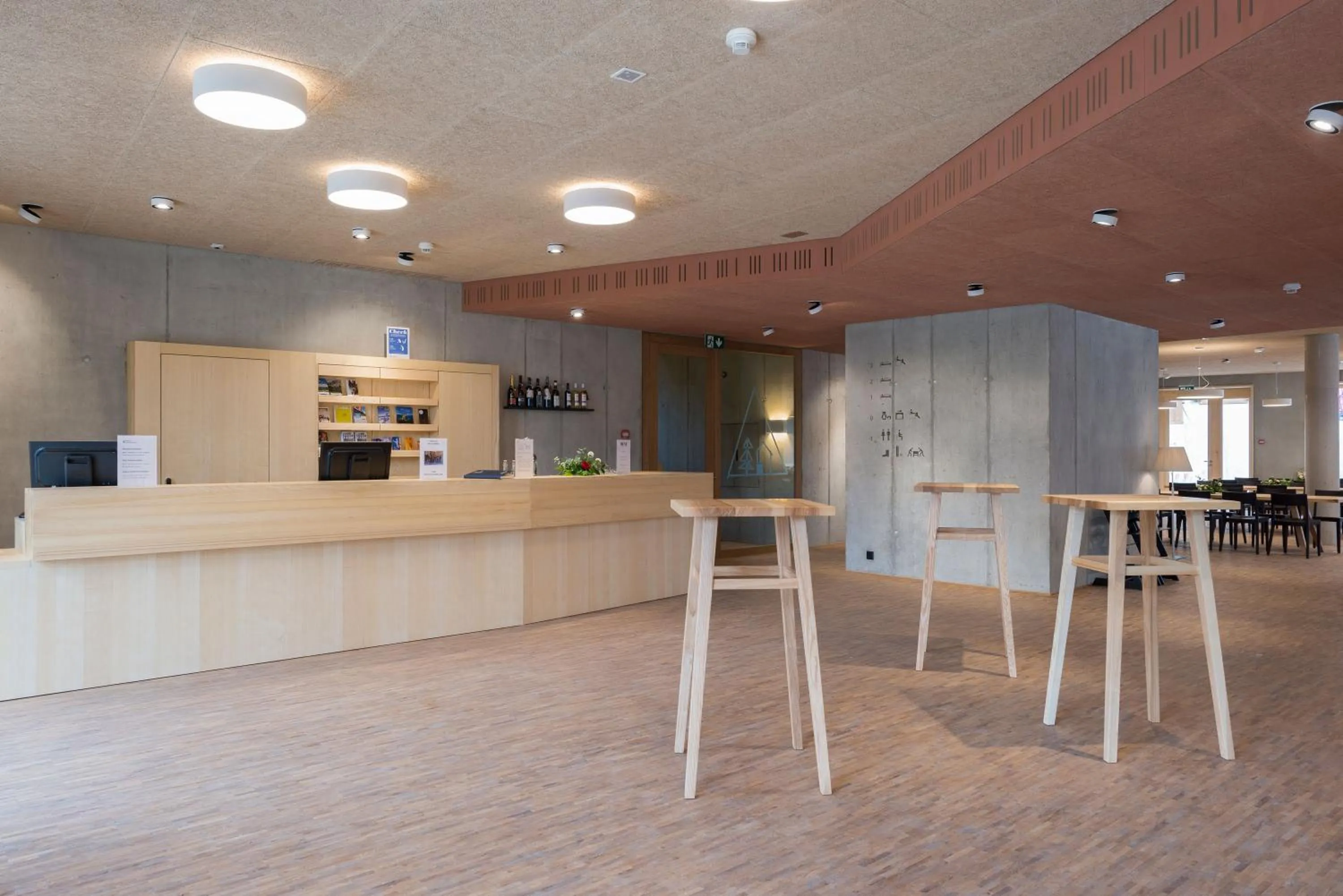 Lobby or reception in Saanen Gstaad Youth Hostel