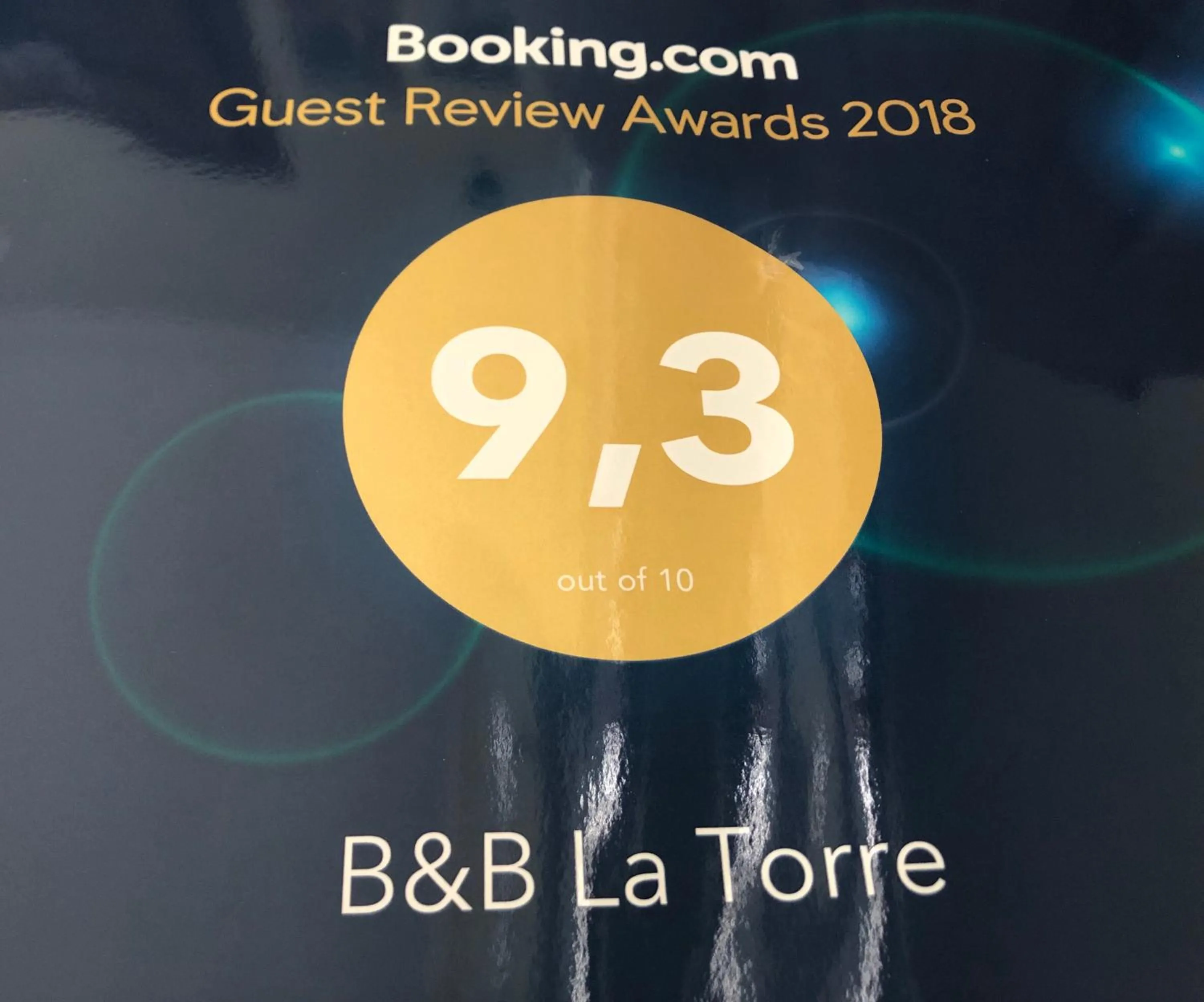 Certificate/Award in B&B La Torre