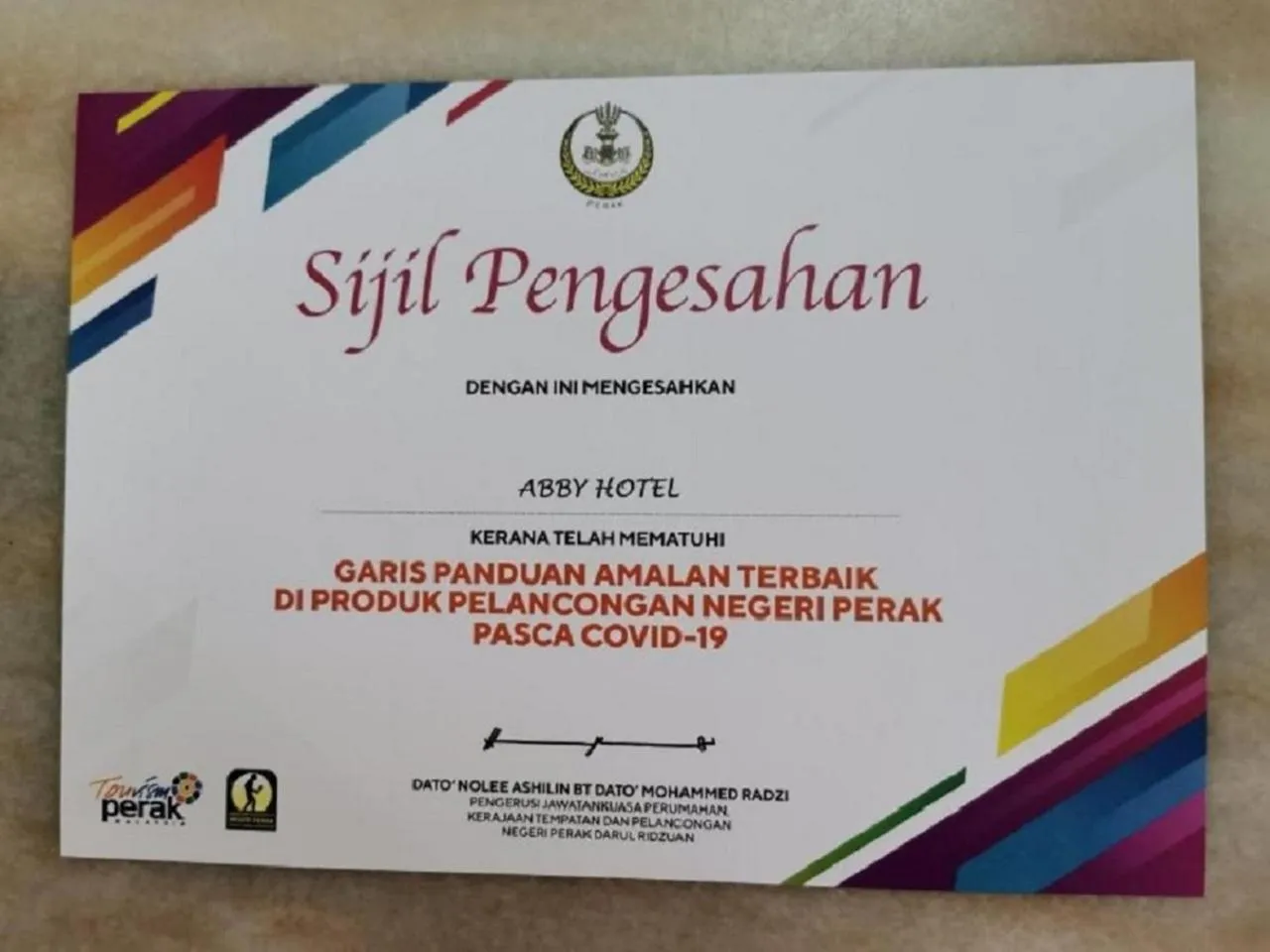 Logo/Certificate/Sign in Abby by the river