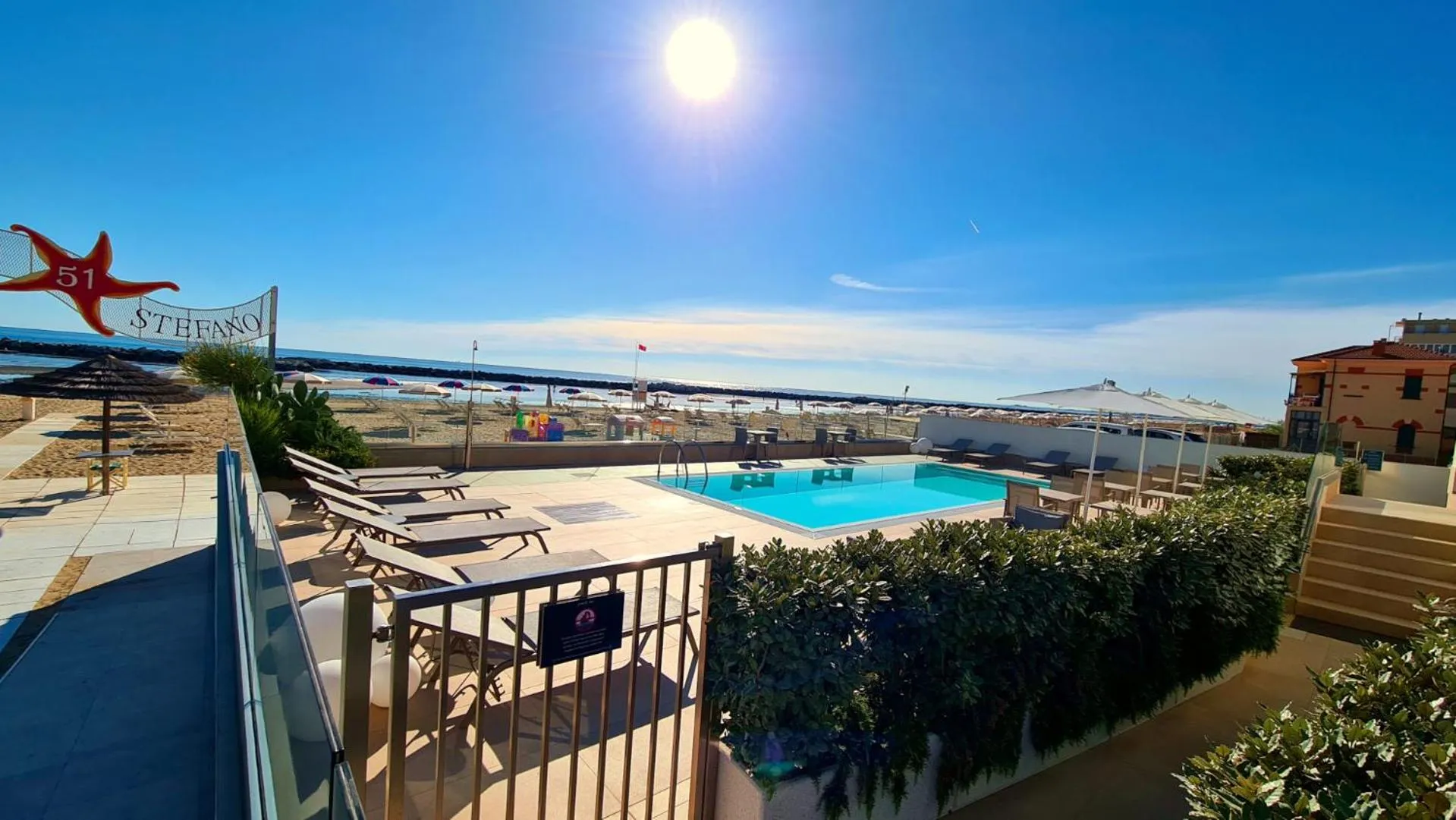 Pool view in You & Me Beach Hotel