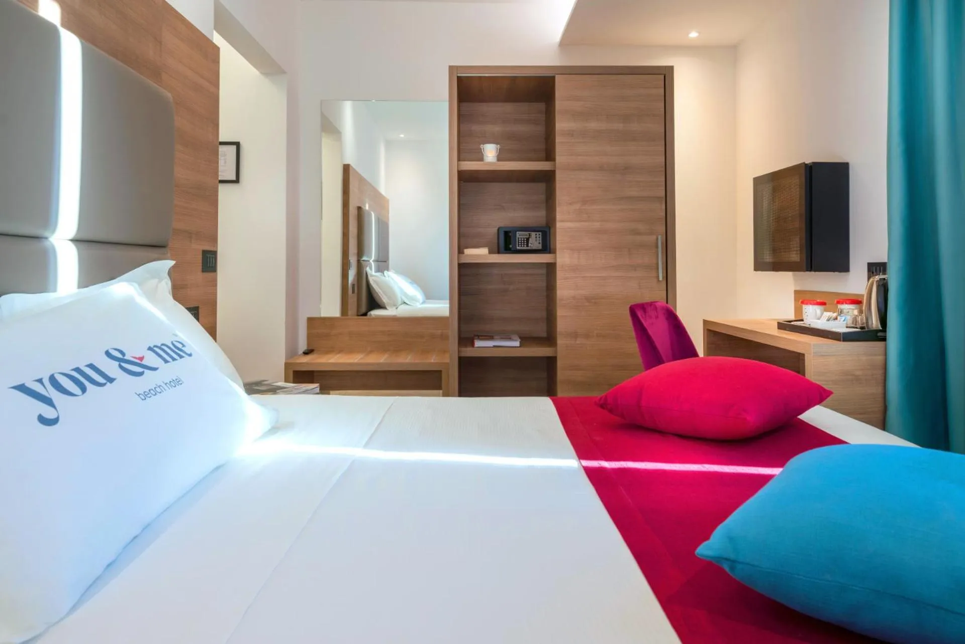 Bed in You & Me Beach Hotel