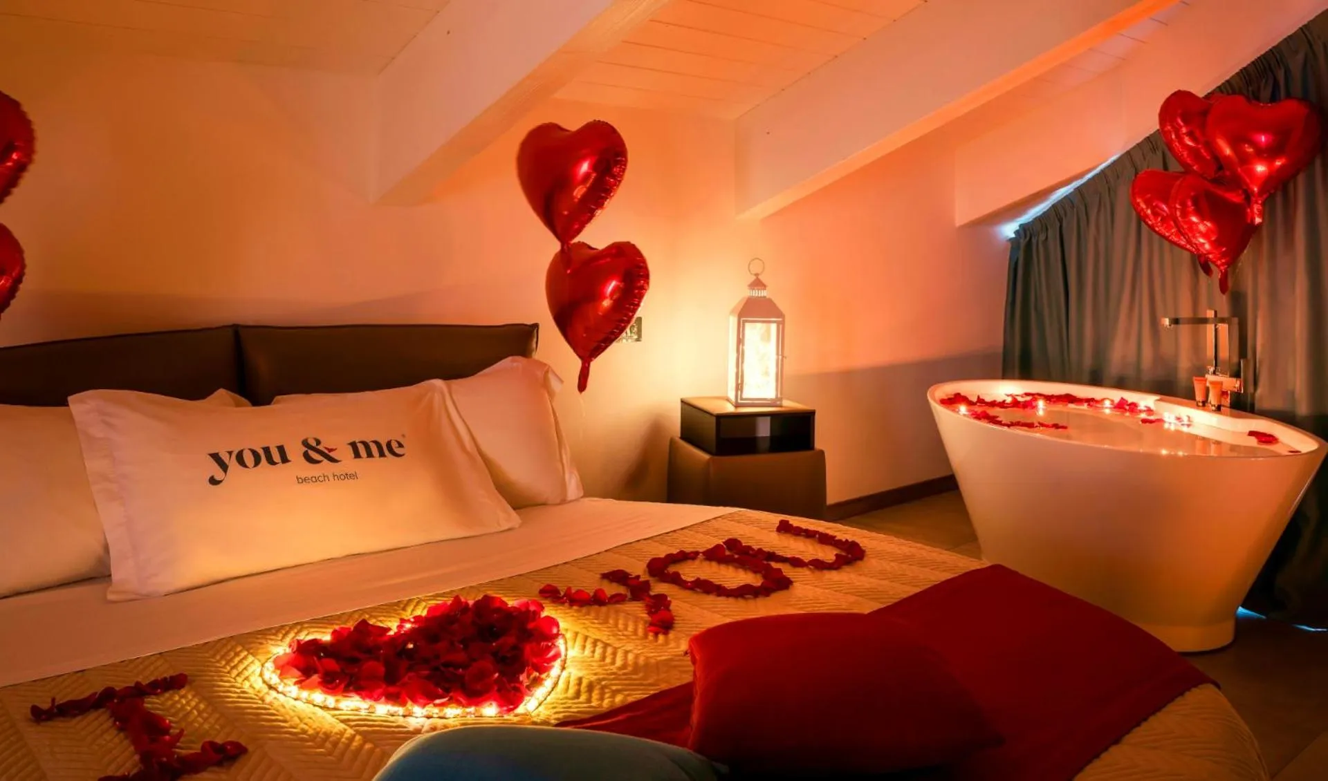 Photo of the whole room, Bed in You & Me Beach Hotel