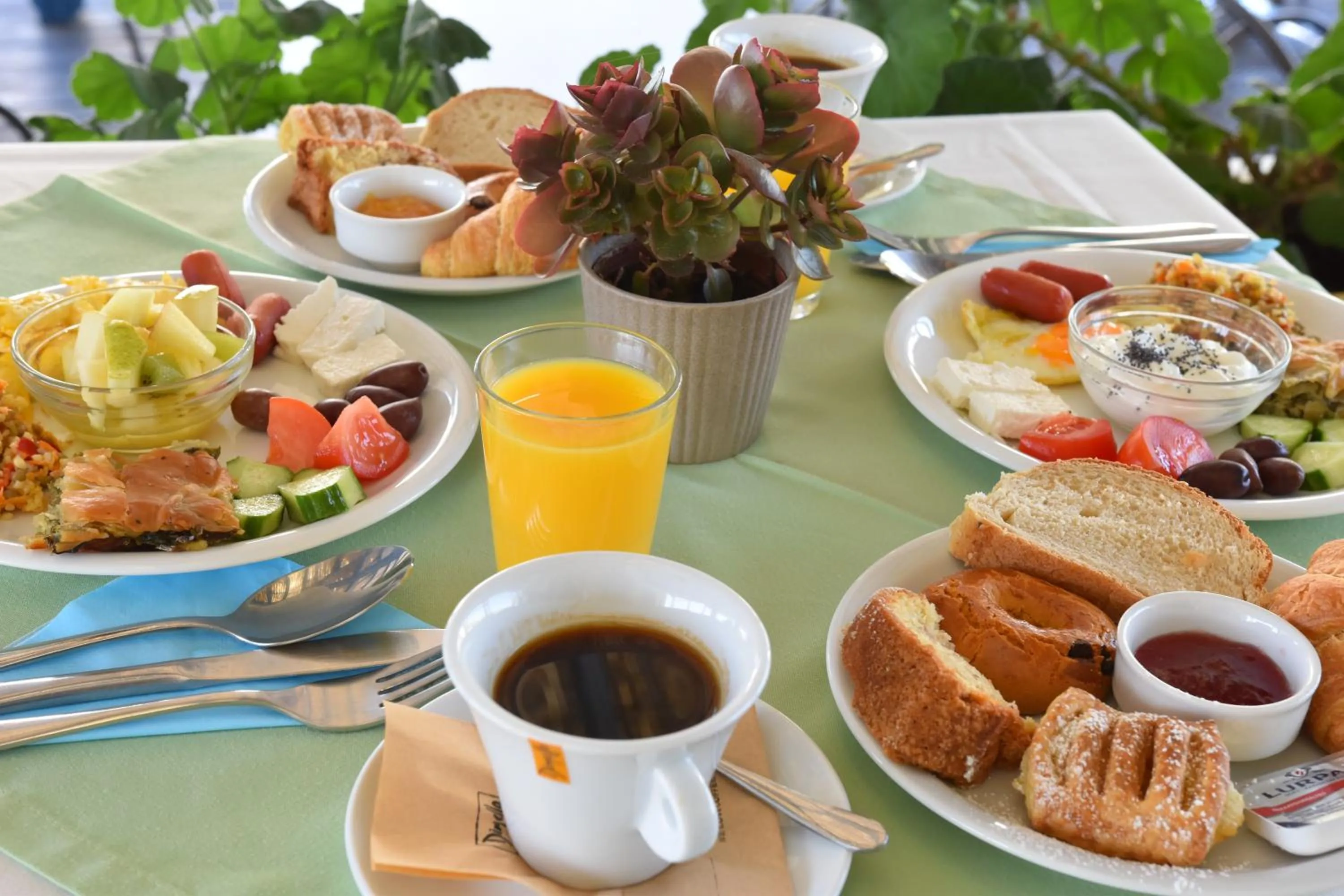 Buffet breakfast in Emporios Bay Hotel Chios