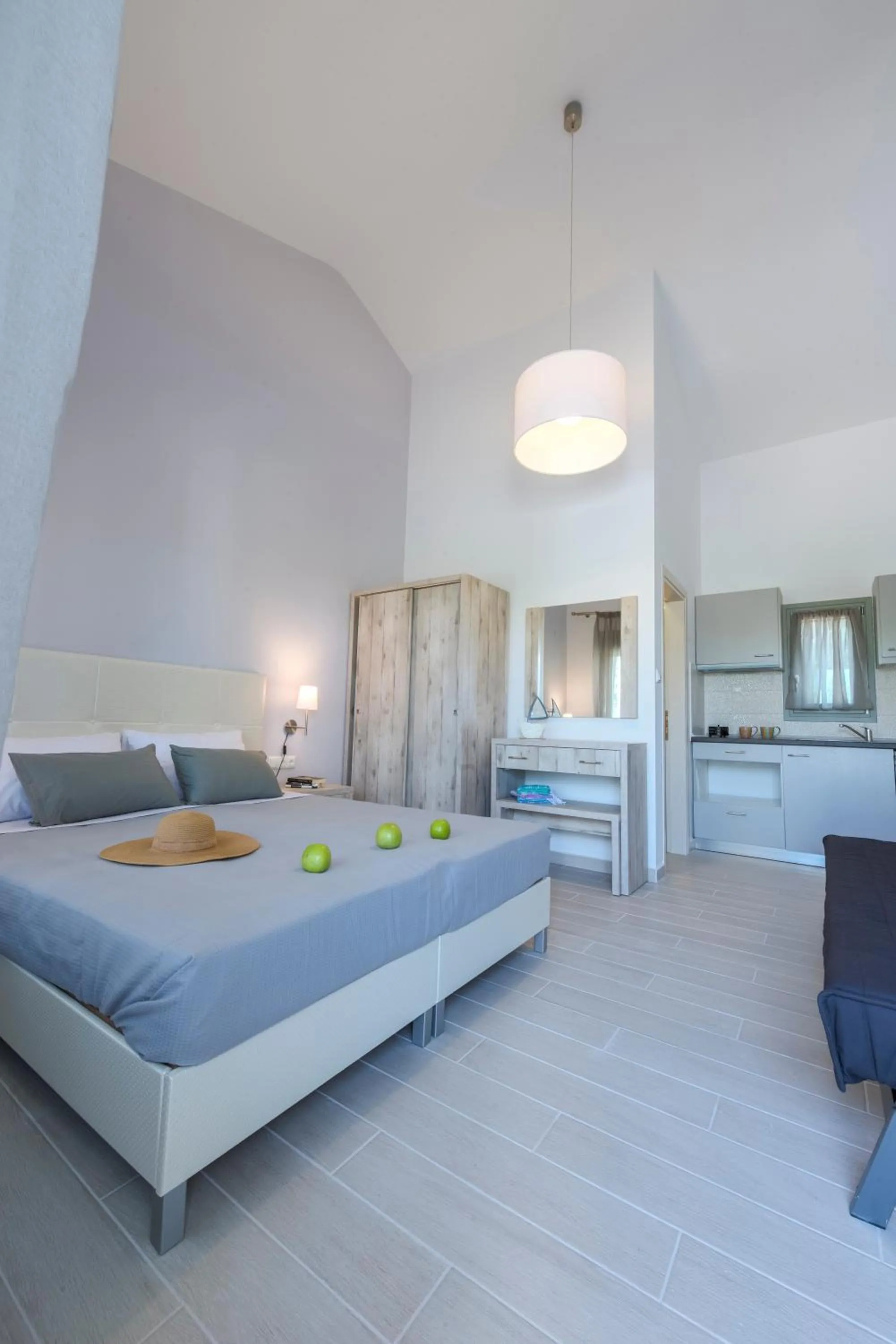 Kitchen or kitchenette, Bed in Terra di Olive Thassos