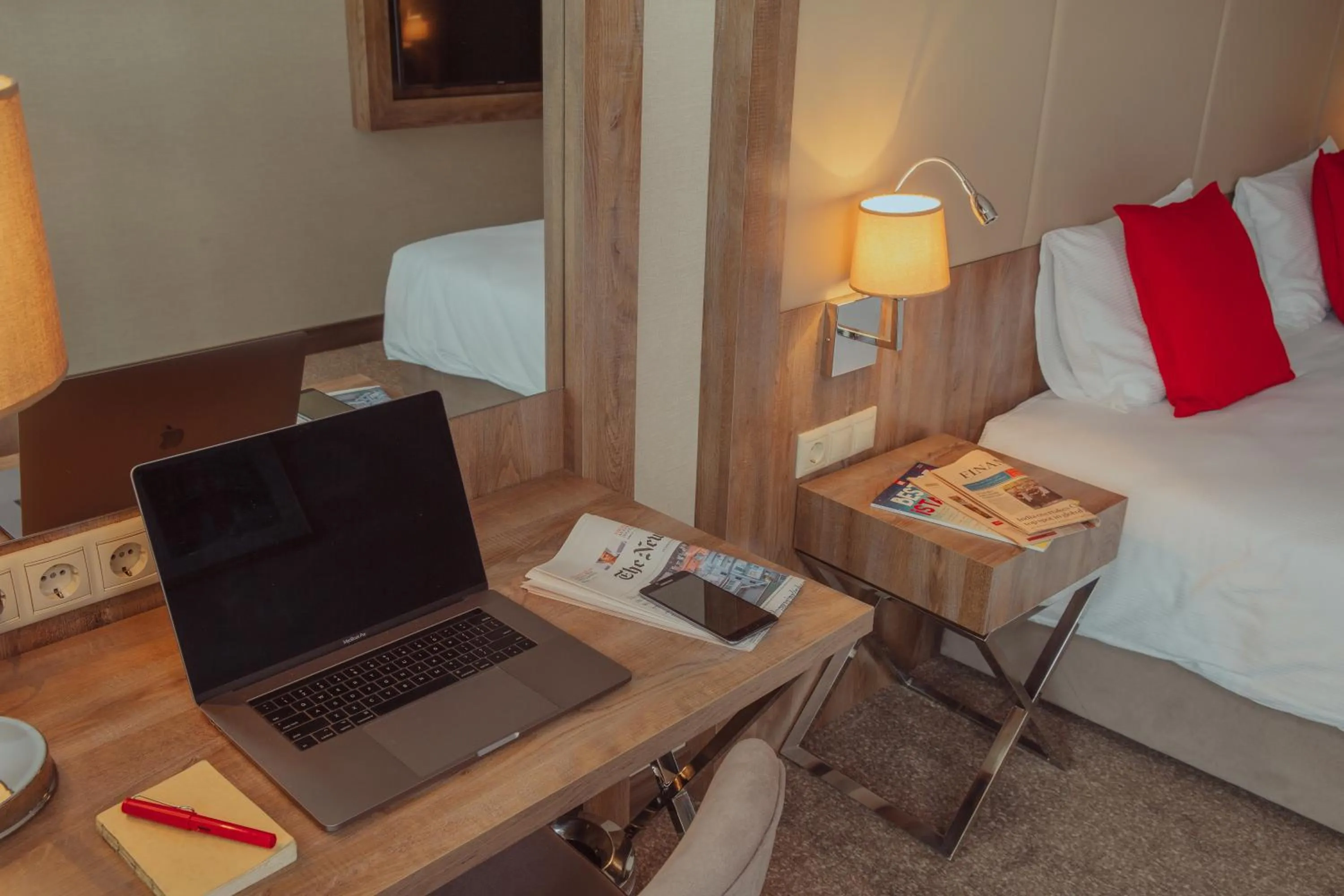 Decorative detail, Bed in ibis Styles Istanbul Bomonti